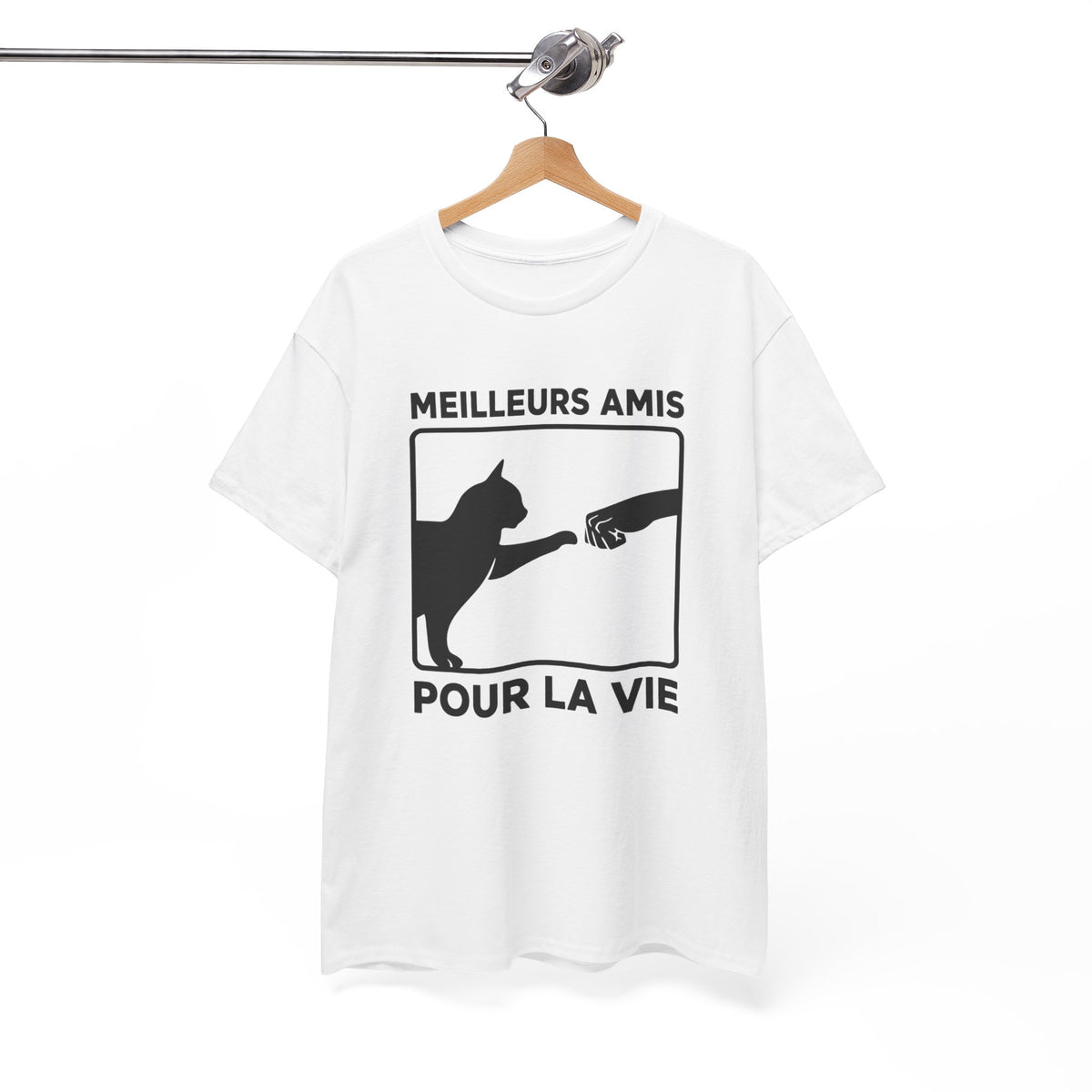 Tee Shirt Chat Homme Femme – Amitié Homme Chat – Idée Cadeau Amoureux des Chats Propriétaire de Félin