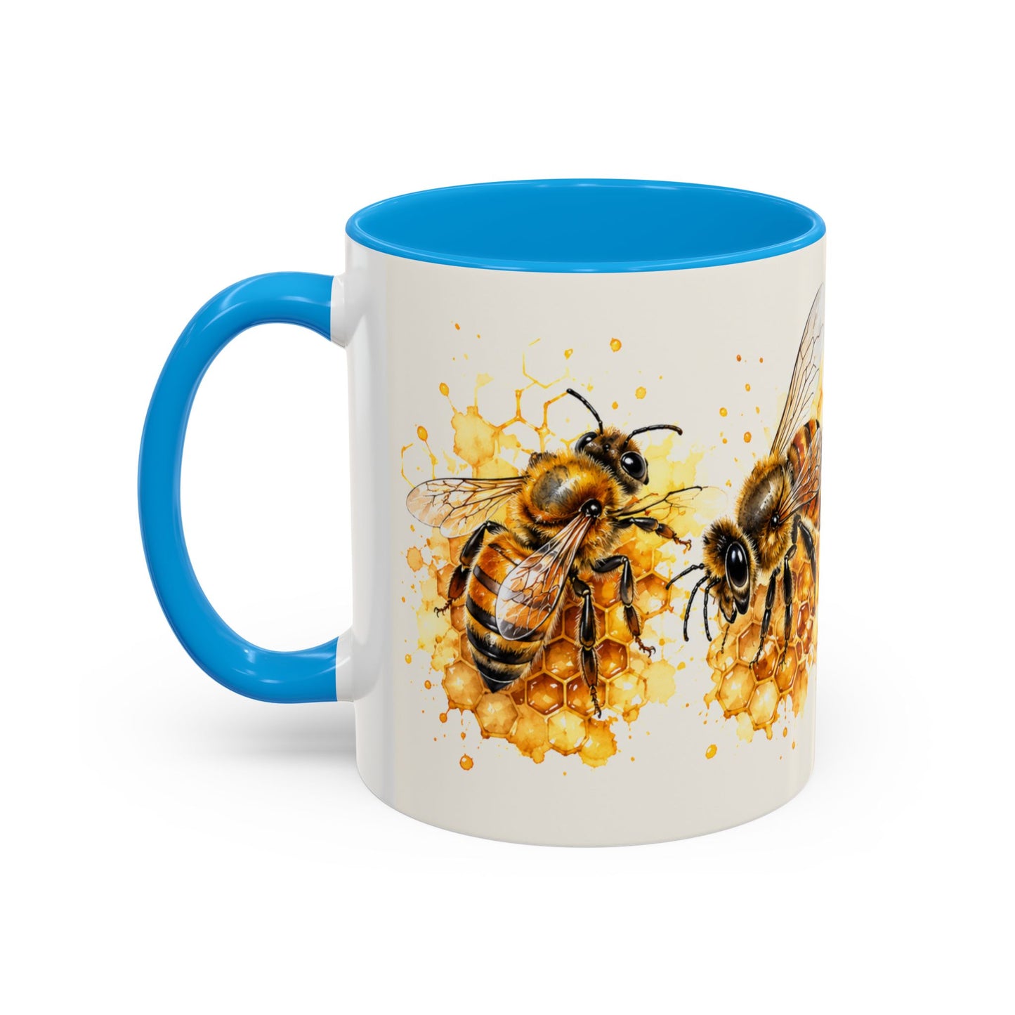 Tasse Abeilles Miel – Mug Apiculture avec Ruche et Rayon de Miel – Cadeau Nature 325ml