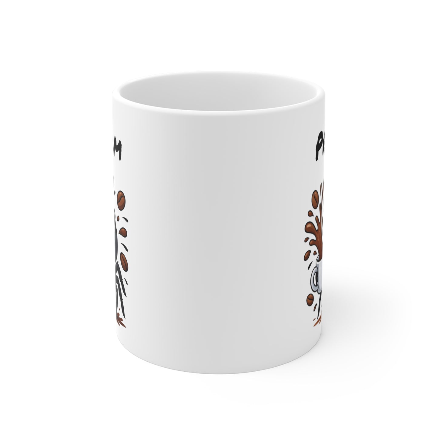 Tasse Personnalisable Araignée Café – Mug Prénom Drôle et Mignon – Cadeau Original Amateur de Café 325ml