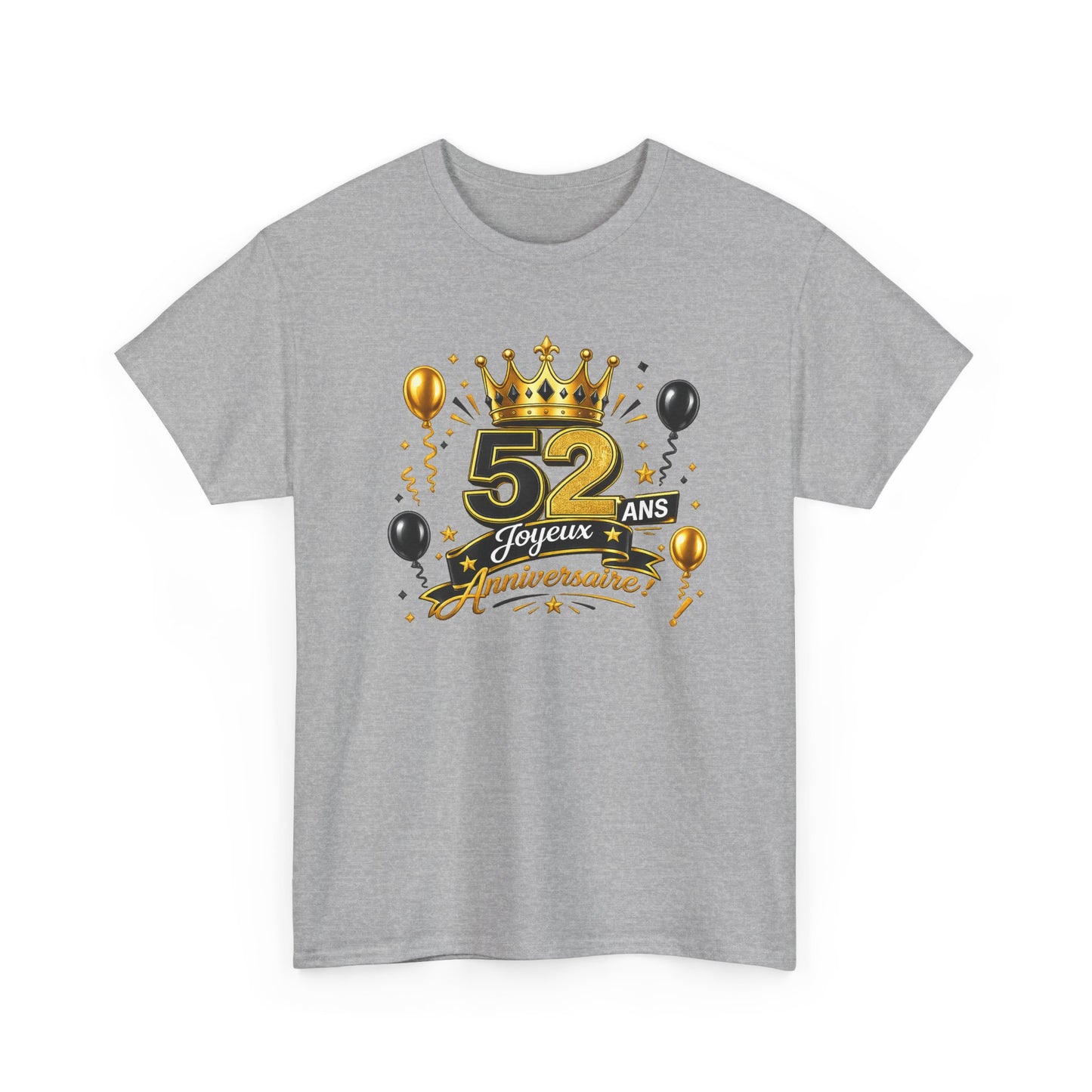 Tee Shirt Anniversaire 52 Ans Homme et Femme – Joyeux Anniversaire – Cadeau 52 Ans