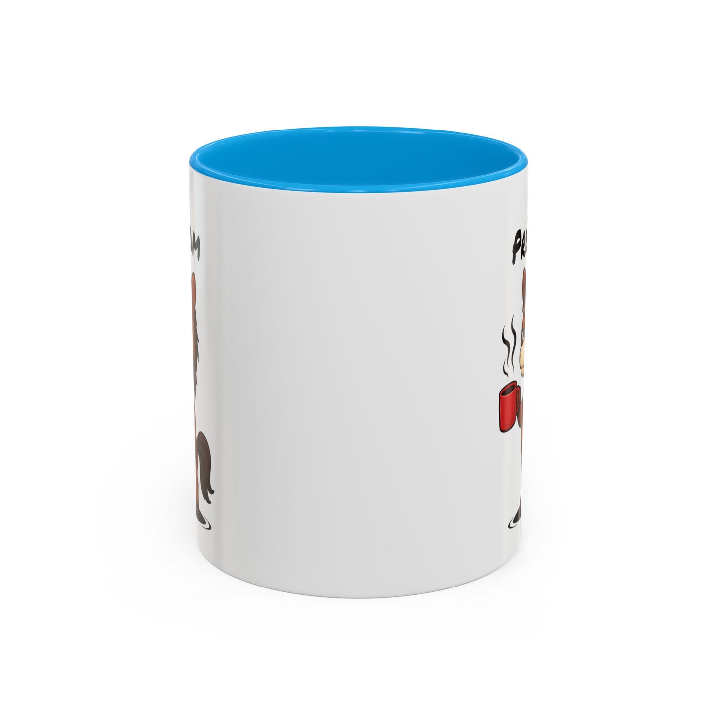 Mug Cheval Fatigué Personnalisable 325ml – Tasse Café Humoristique Prénom Cadeau Original Noir Bleu Rouge