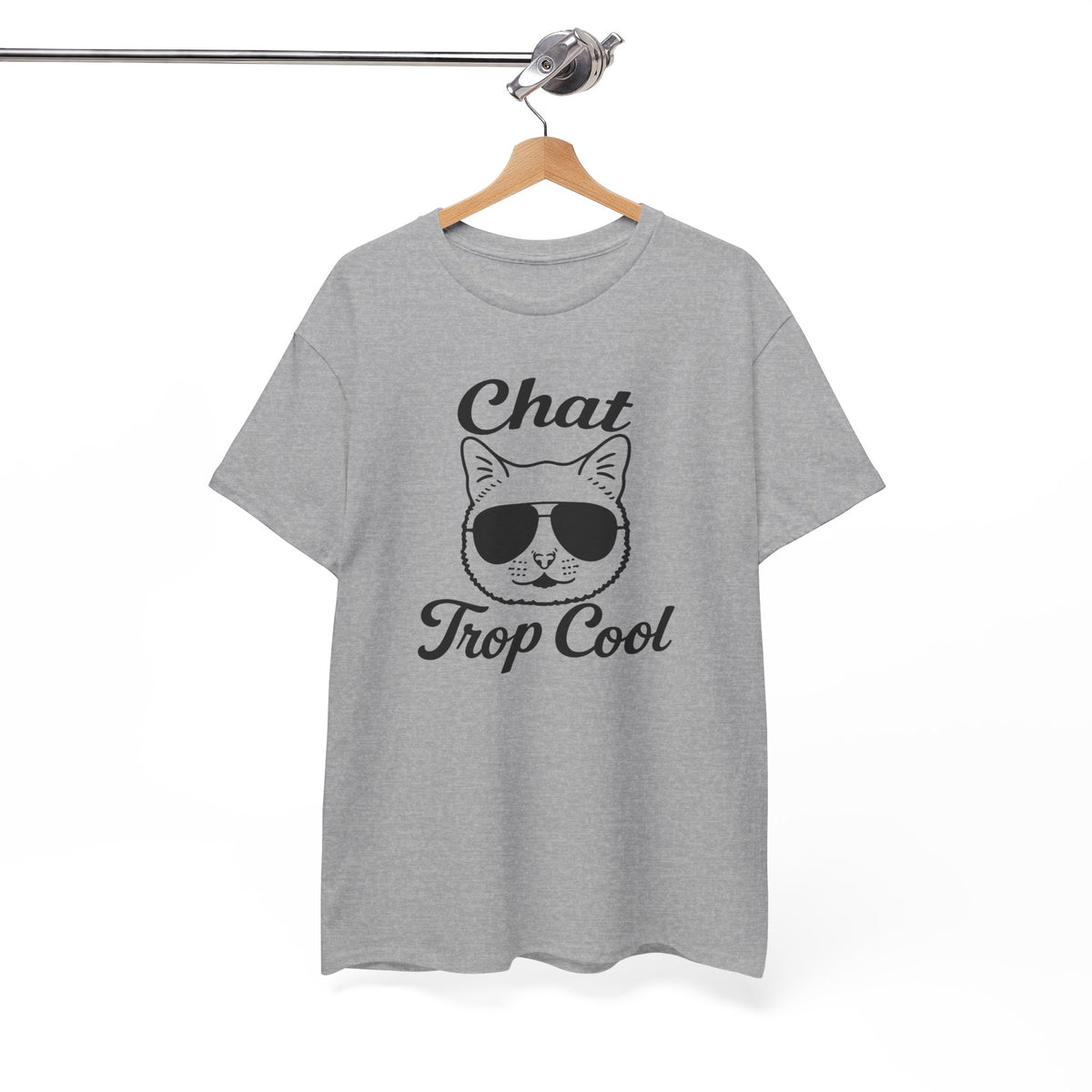 Tee Shirt Chat Homme Femme – Chat avec Lunettes de Soleil – Humour Félin Idée Cadeau Amoureux des Chats