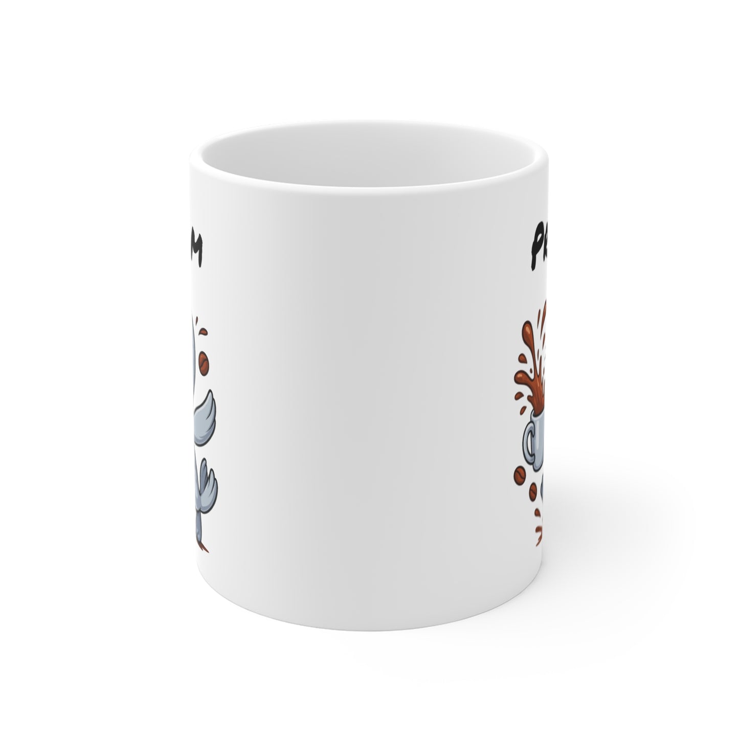 Tasse Personnalisable Phoque Café – Mug Prénom Animal Cartoon Céramique 325ml – Cadeau Original