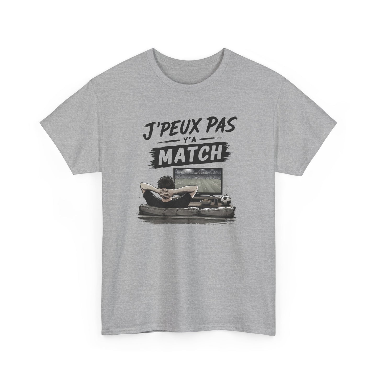 Tee Shirt Homme Football Supporter Cadeau Humour Match Fan de Foot Passion Football Télévision