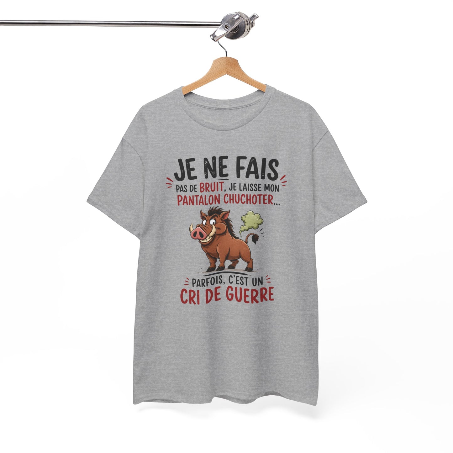 Tee-Shirt Humour Pet Sanglier – Je Ne Fais Pas De Bruit Je Laisse Mon Pantalon Chuchoter – Cadeau Drôle Homme Femme Adulte