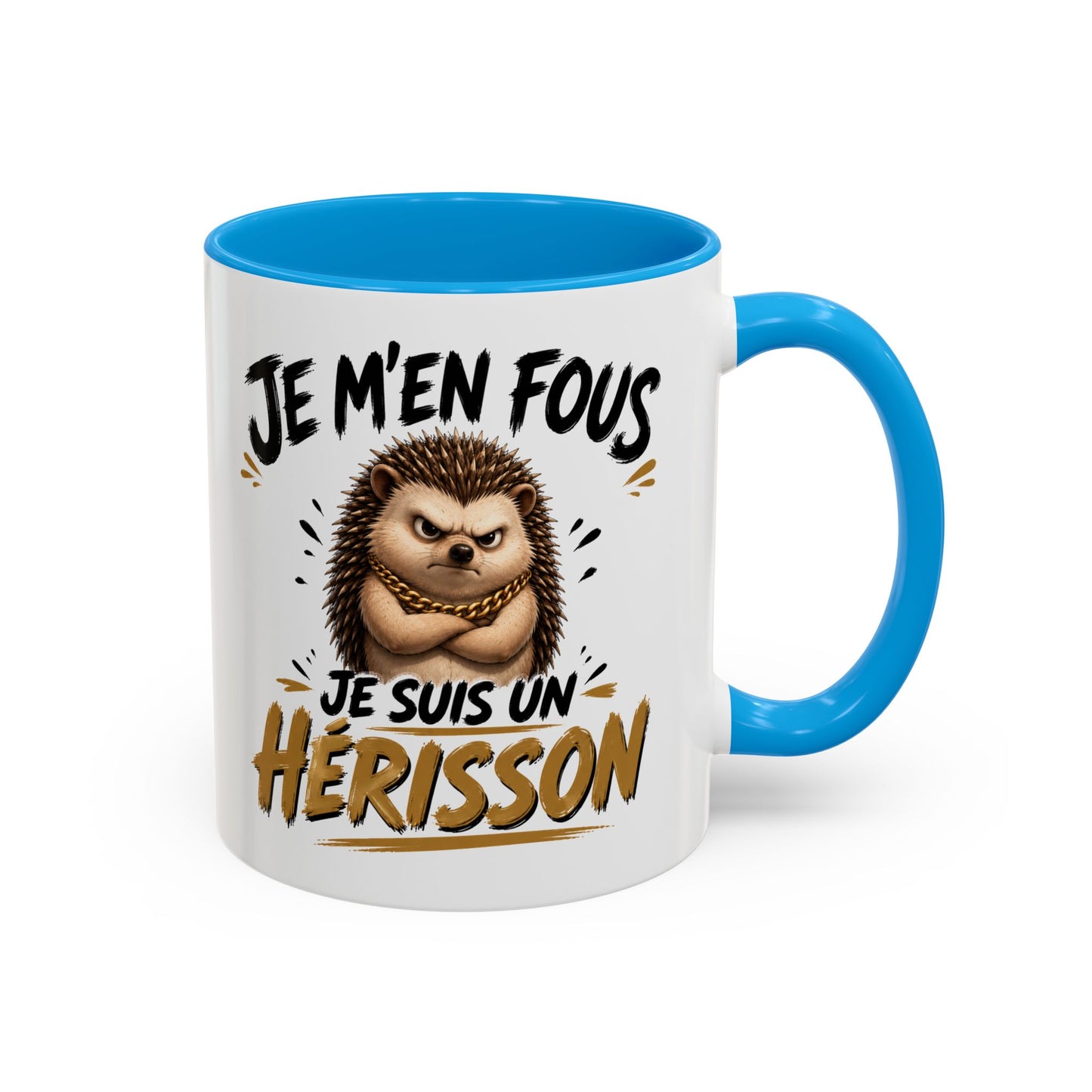 Tasse Je M’En Fous Je Suis Un Hérisson – Mug Hérisson Humoristique – Cadeau Homme Femme Amoureux des Animaux 325ml
