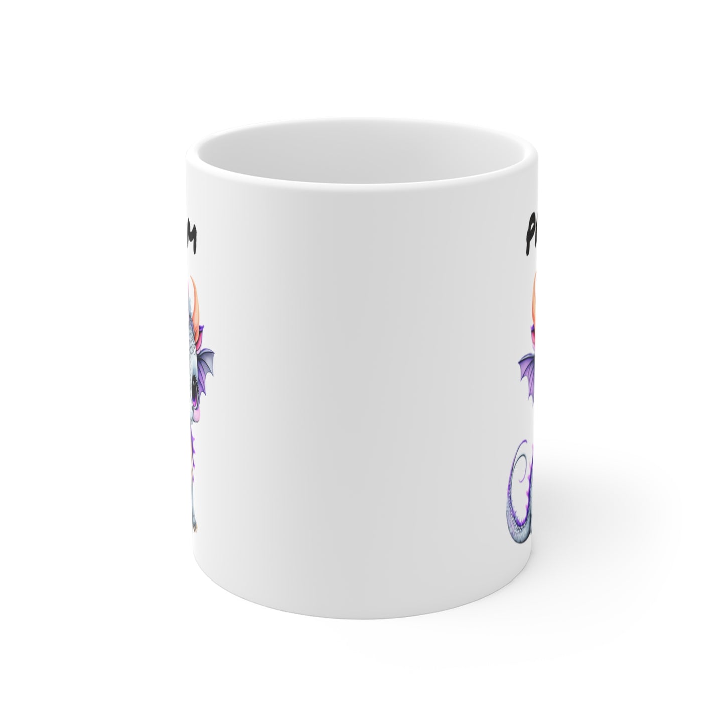 Mug Personnalisé Bébé Dragon Mignon 325ml – Tasse Céramique Prénom Fantasy Kawaii