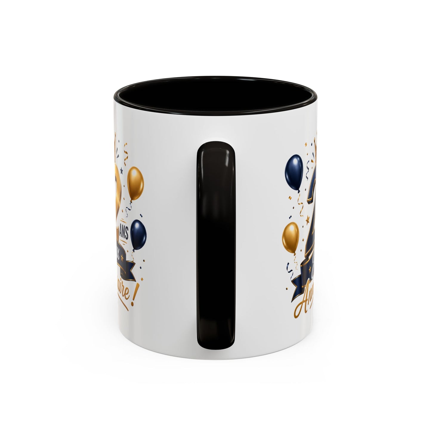 Mug Joyeux 22 Ans – Tasse Anniversaire 22 Ans – Cadeau Original pour Femme Homme – Idée Cadeau 22e Anniversaire Noir Bleu Rouge