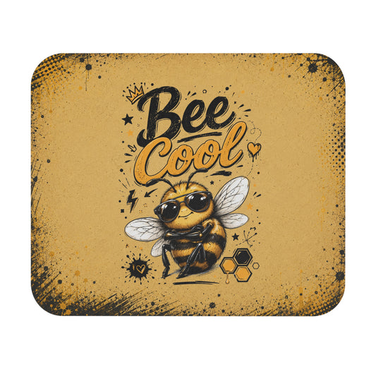 Tapis de Souris Bee Cool – Abeille Drôle avec Lunettes – Design Humour Original – Cadeau Homme et Femme