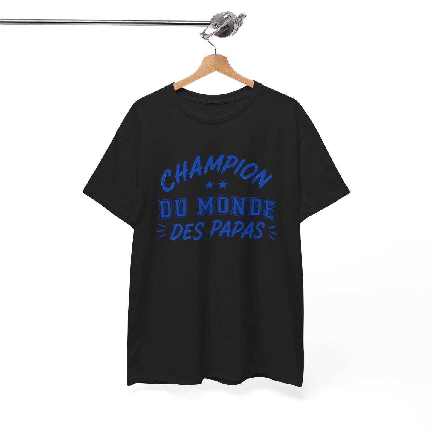 T-Shirt Papa Humour – Champion du Monde des Papas – Tee Shirt Drôle Homme Cadeau Papa