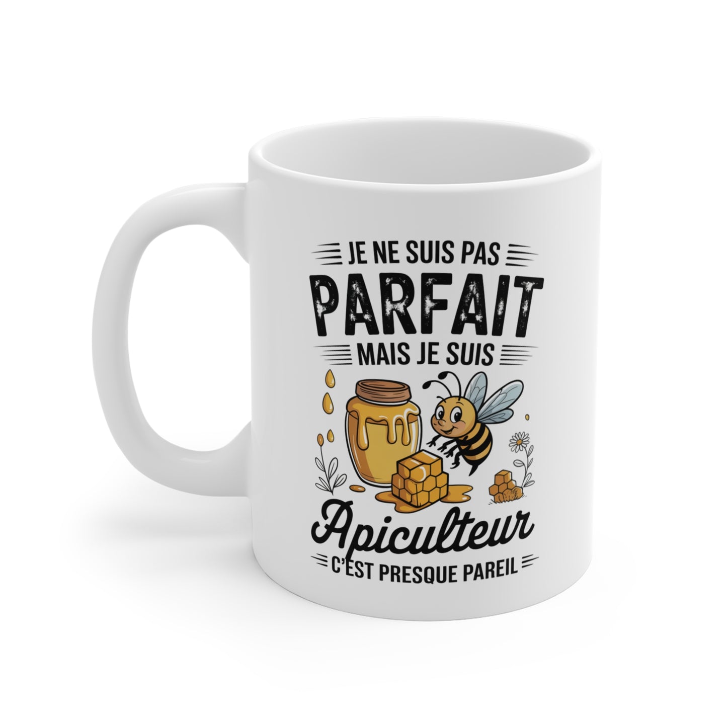 Tasse Je Ne Suis Pas Parfait Mais Je Suis Apiculteur – Mug Abeille Humour – Cadeau Apiculture Homme Femme 325ml