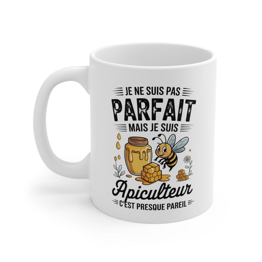 Tasse Je Ne Suis Pas Parfait Mais Je Suis Apiculteur – Mug Abeille Humour – Cadeau Apiculture Homme Femme 325ml