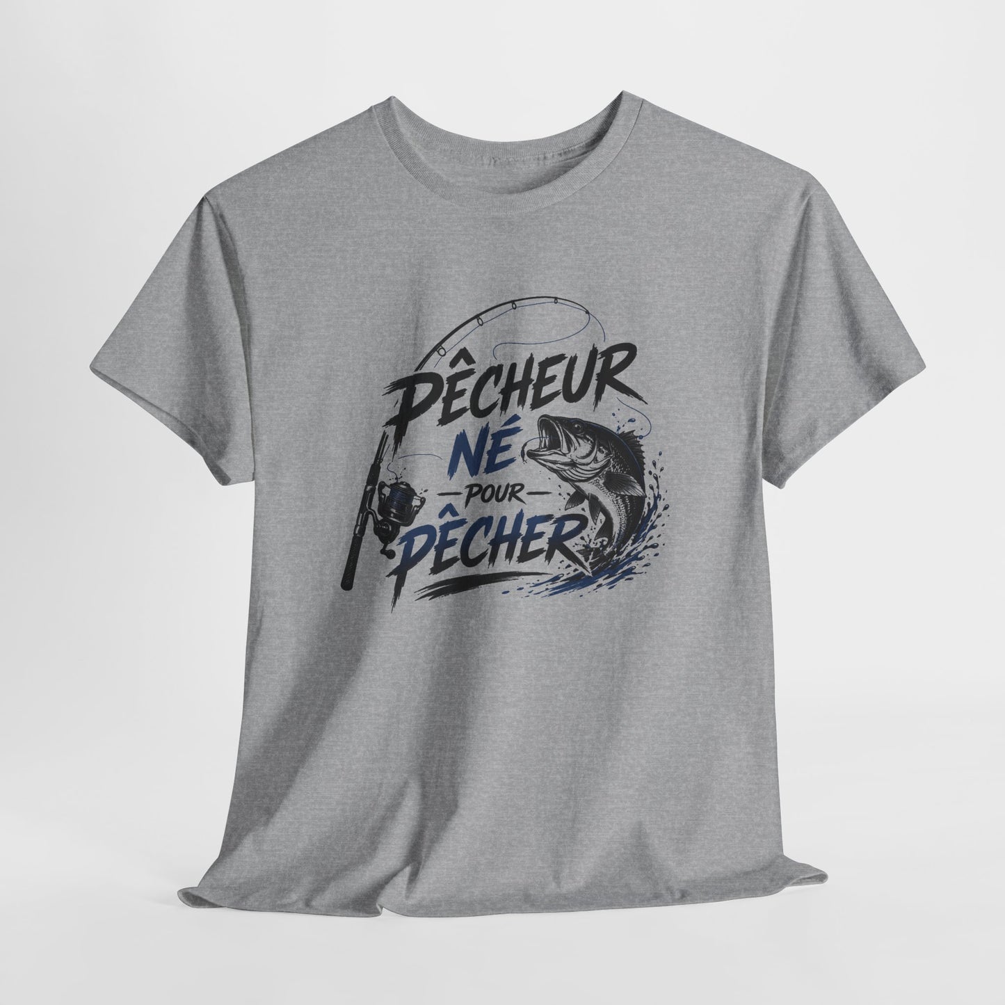 Tee Shirt Homme Pêcheur Pêche Sportive Cadeau Pêche Humour Passion Canne à Pêche Poisson Carnassier