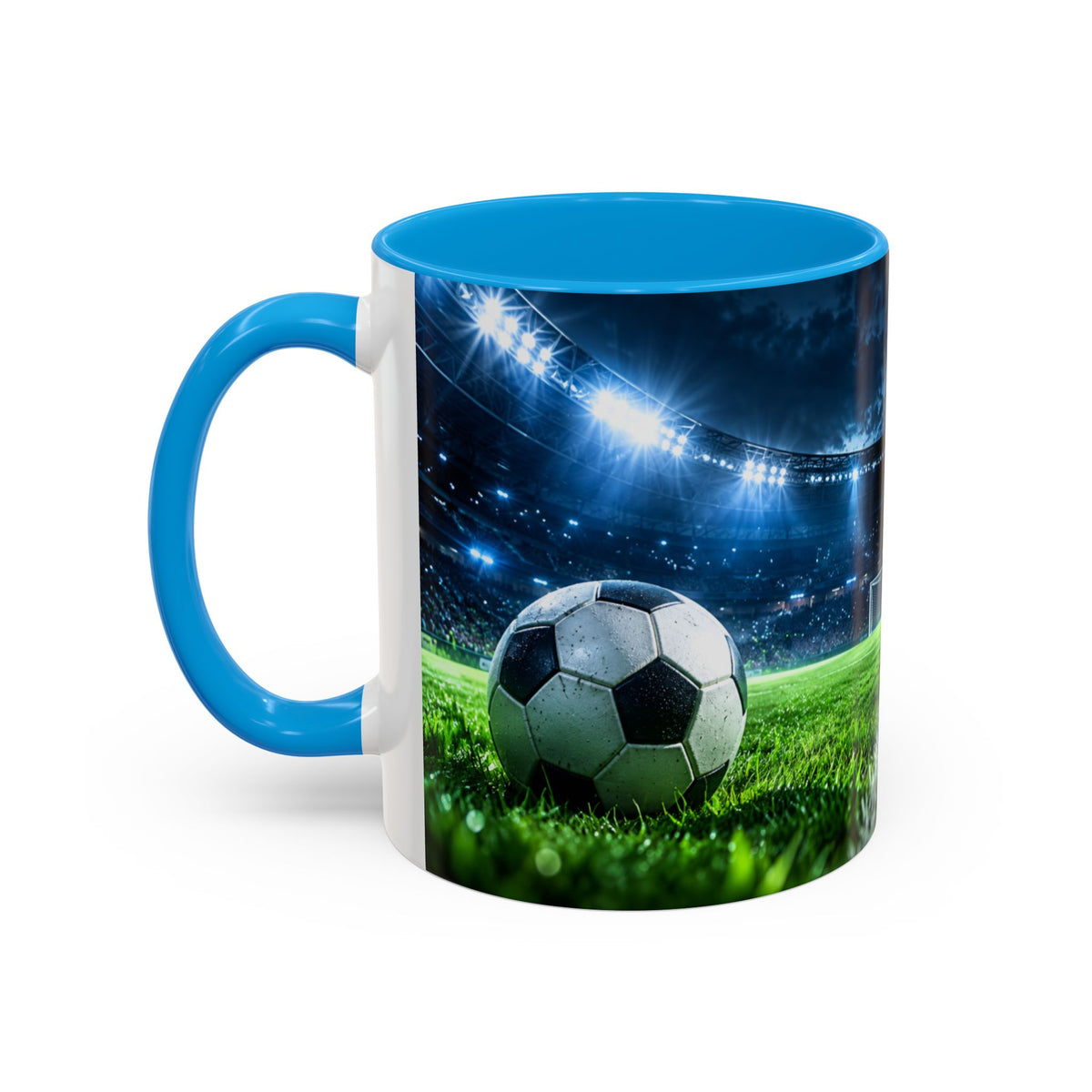 Mug Football Stade Illuminé – Tasse Ballon de Foot et Terrain – Cadeau Original Fan de Football Homme Femme