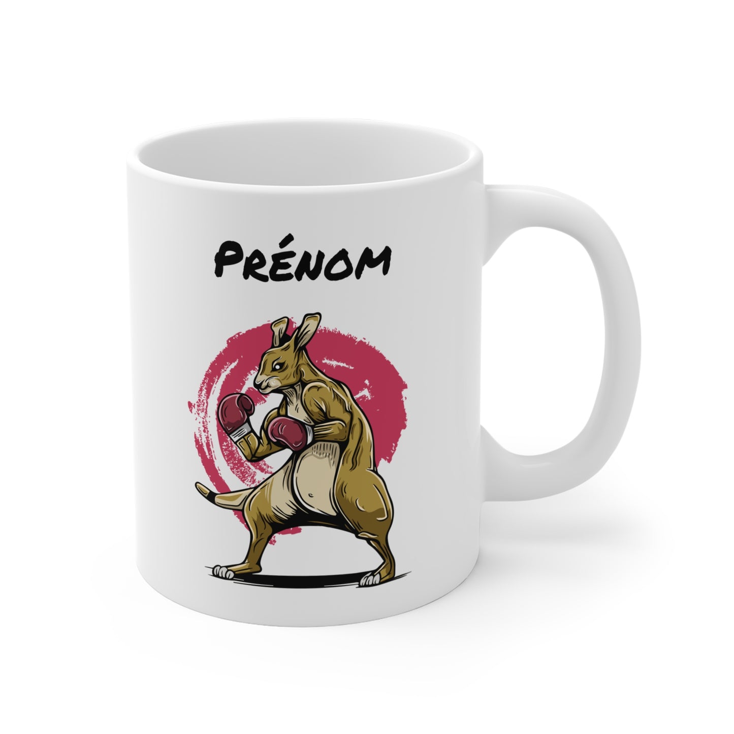 Tasse Personnalisable Kangourou Boxeur – Mug Sport et Motivation – Cadeau Original Boxe Vintage