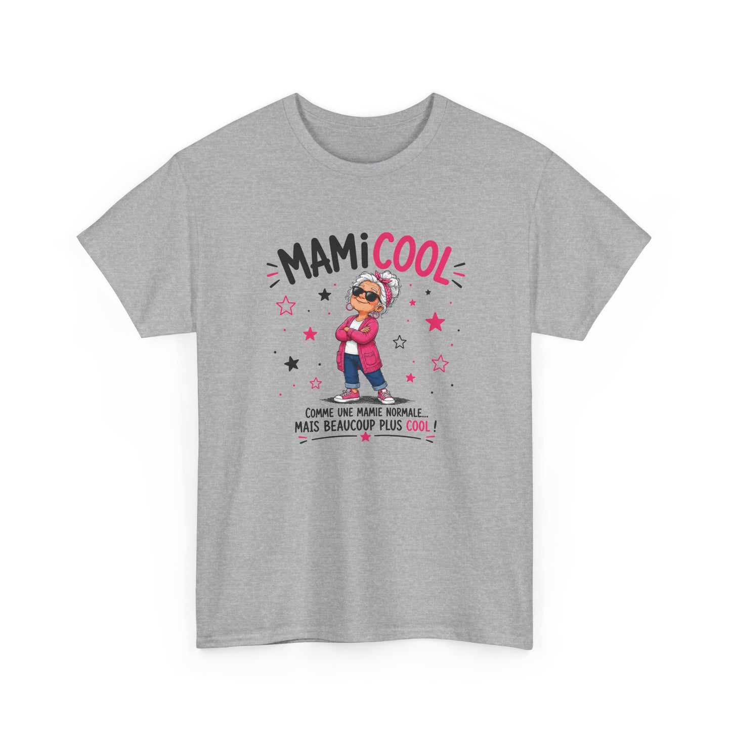 Tee Shirt Mamie Femme – MamiCool Comme une Mamie Normale Mais Beaucoup Plus Cool – T-Shirt Humour Grand-Mère Cadeau Original