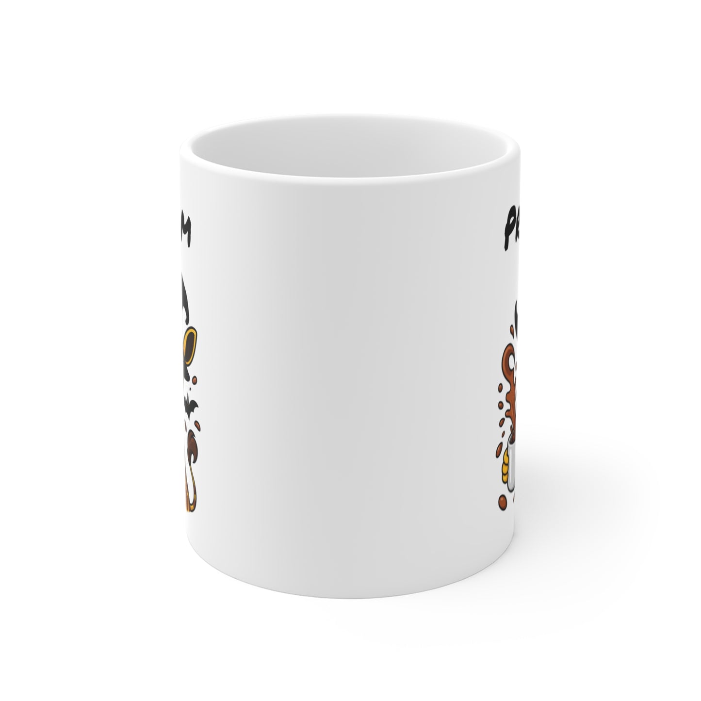 Tasse Personnalisable Girafe Sorcière Café – Mug Prénom Céramique 325ml – Cadeau Drôle Halloween