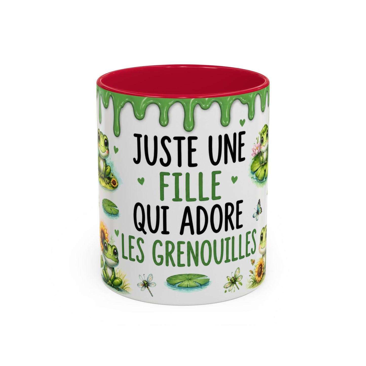 Tasse Humour Grenouille – Mug Juste Une Fille Qui Adore Les Grenouilles – Design Kawaii et Nature – Céramique 325ml
