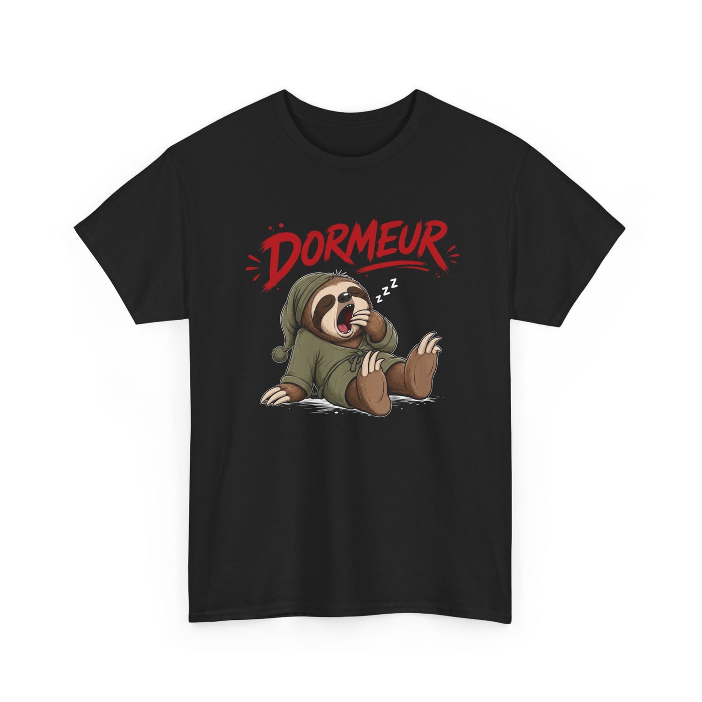 Tee-Shirt Dormeur – Paresseux Fatigué Humoristique – Cadeau Homme Adulte Amateur de Siestes