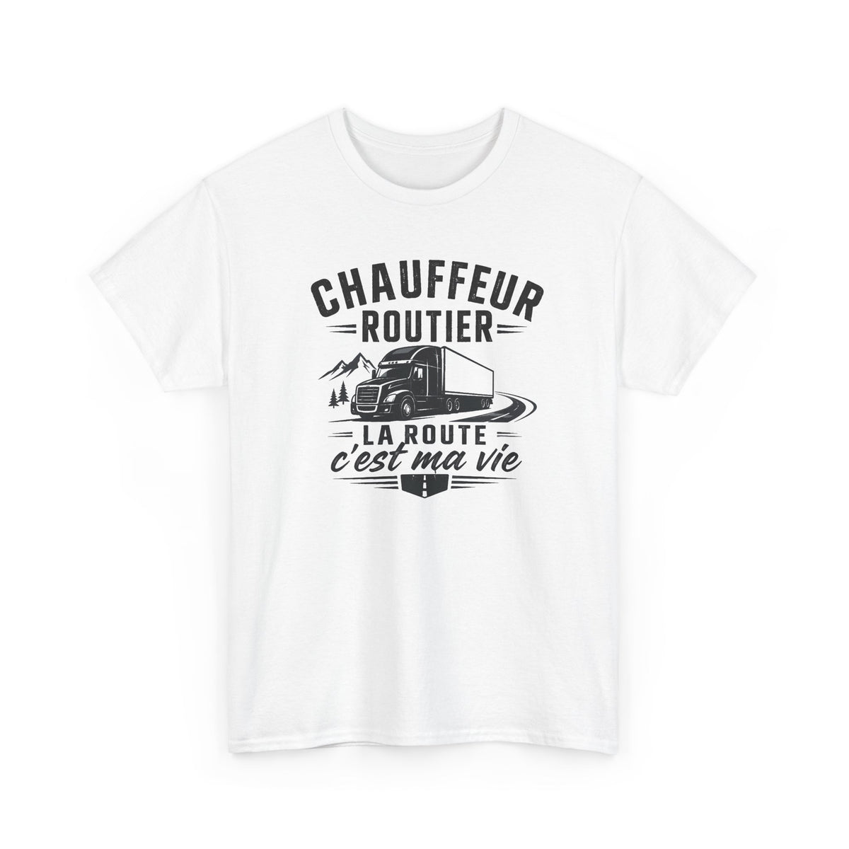 Tee Shirt Homme Chauffeur Routier Camion Poids Lourd Cadeau Conducteur Routier Transporteur Passion Route