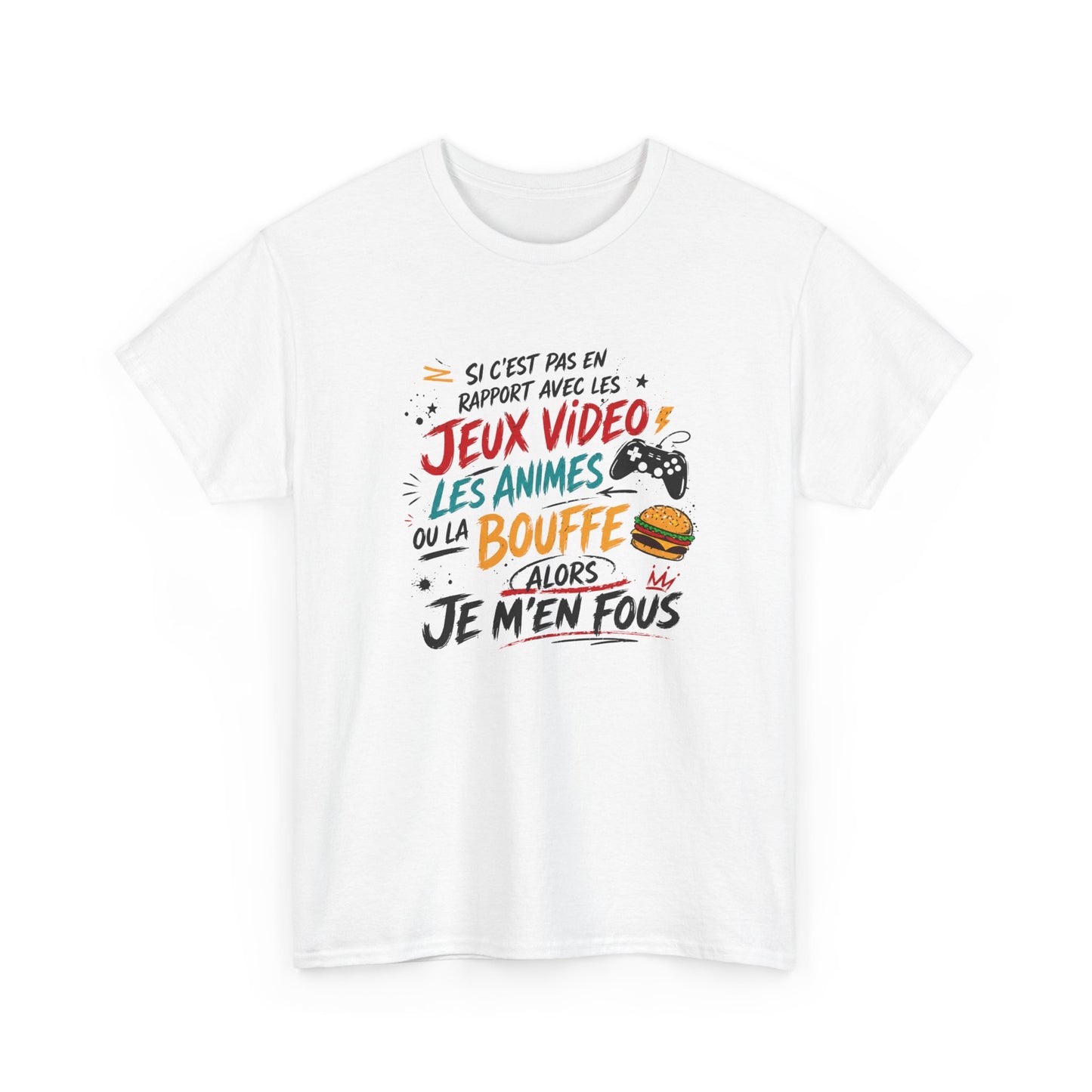 T-Shirt Jeux Vidéo Humour Homme Femme – Gamer Geek Animés Bouffe – Tee Shirt Drôle Gaming