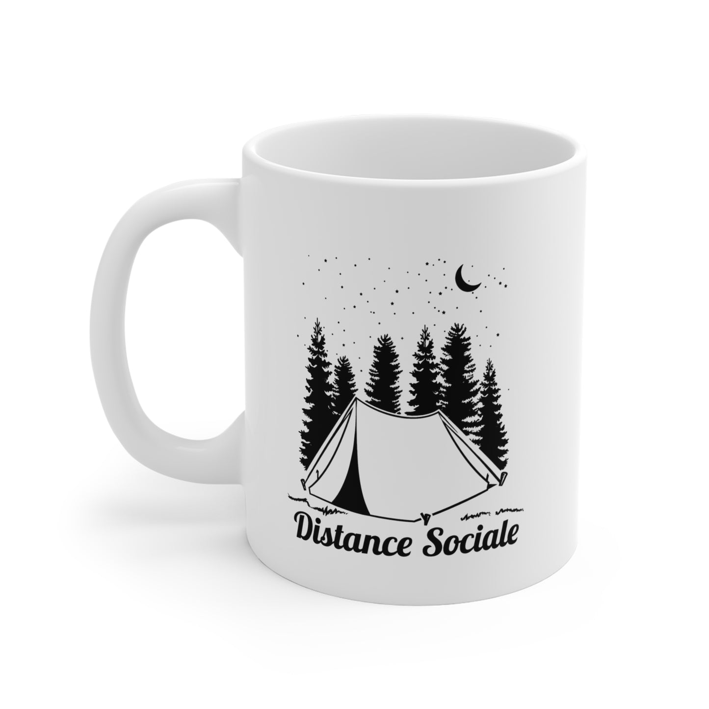Mug Camping Homme et Femme – Tasse Humour Campeur Nature Forêt – Idée Cadeau Randonnée Bivouac Tente Plein Air Aventurier – 325 ml