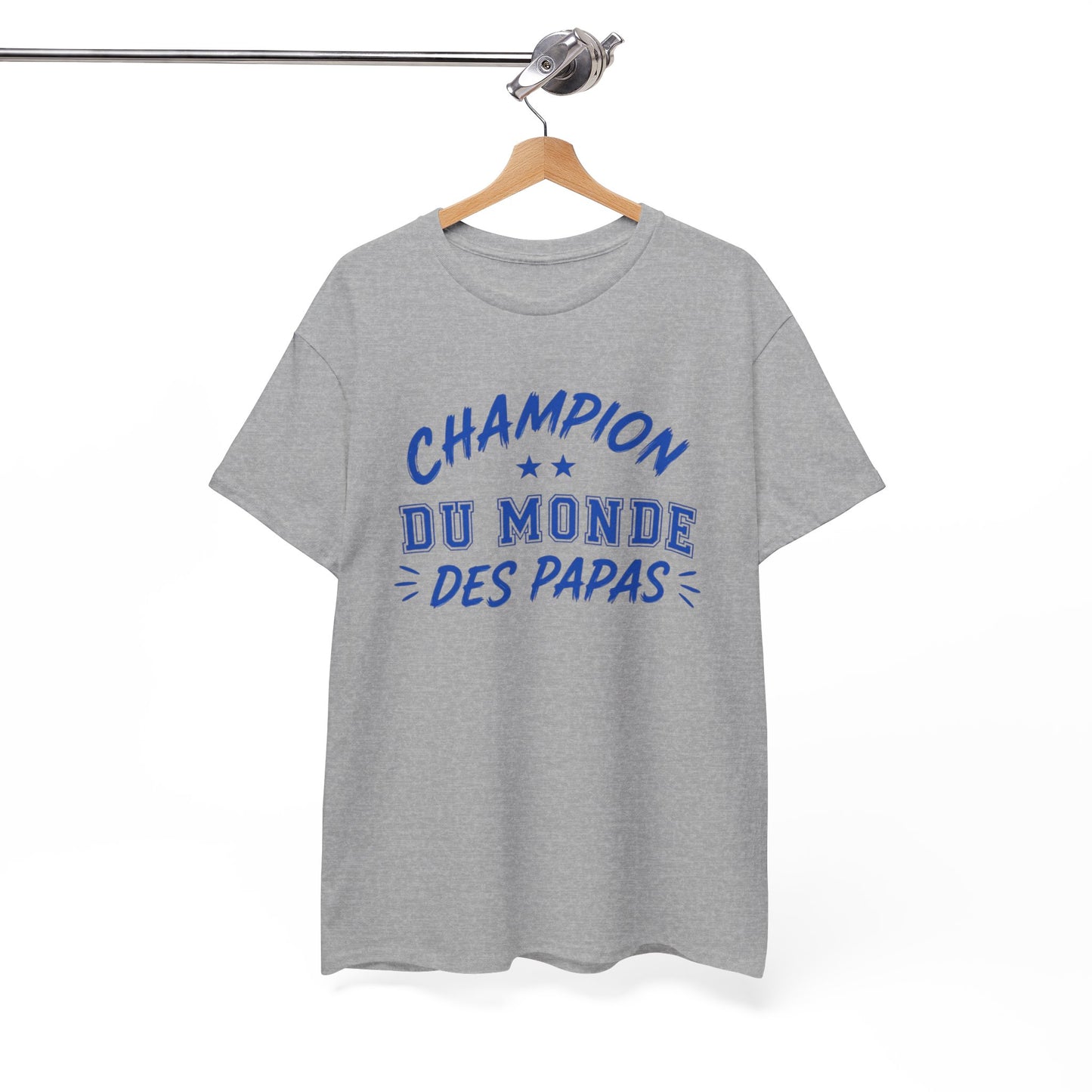 T-Shirt Papa Humour – Champion du Monde des Papas – Tee Shirt Drôle Homme Cadeau Papa
