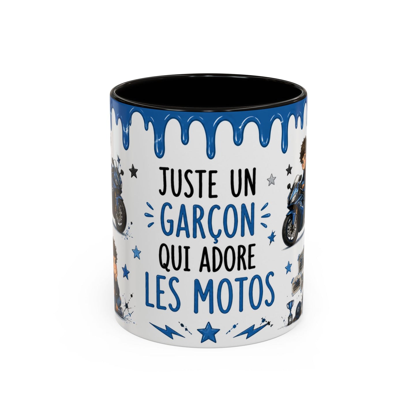 Tasse Juste Un Garçon Qui Adore Les Motos – Mug Moto Sportive et Univers Kawaii – Céramique 325ml
