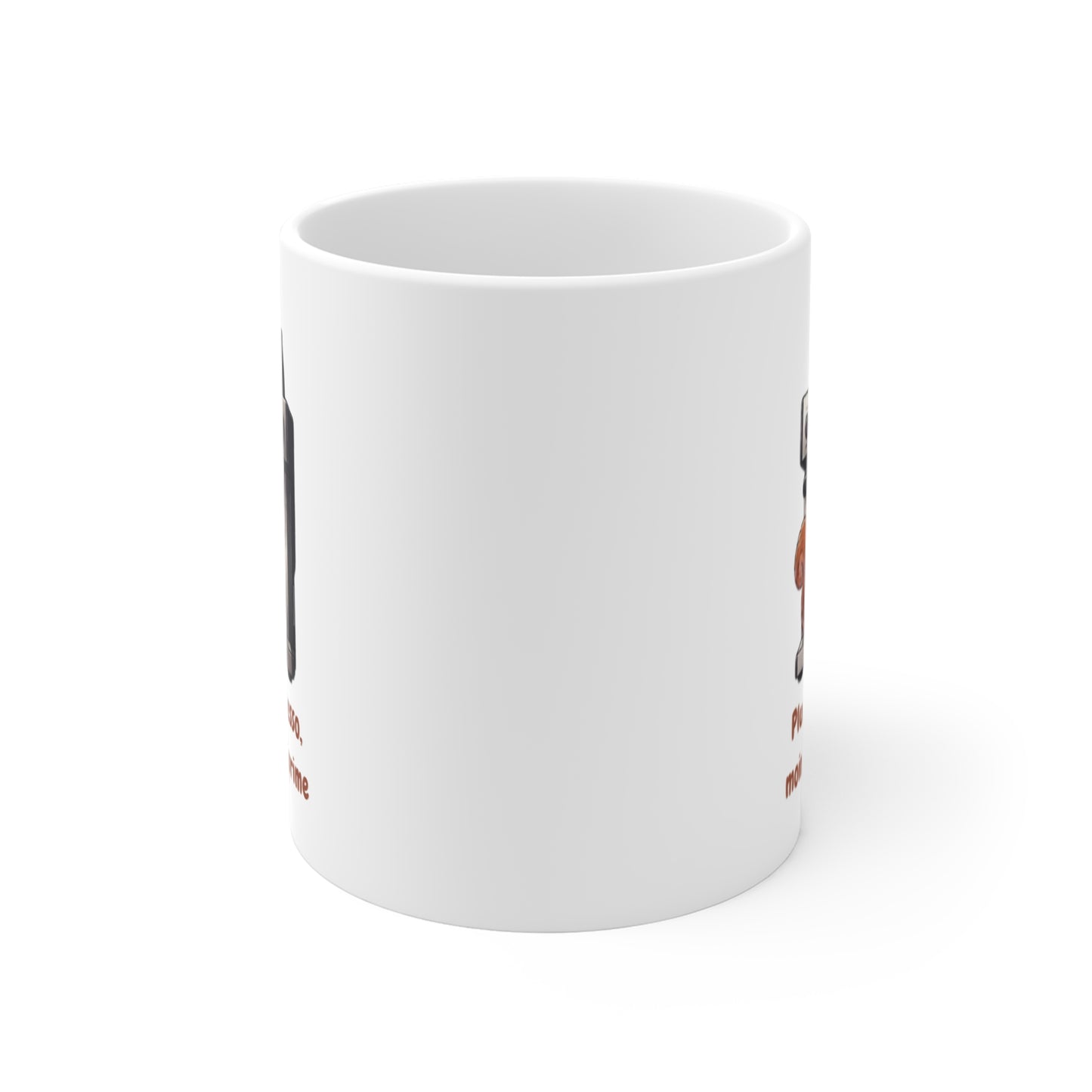 Tasse Plus d’Expresso Moins de Déprime – Mug Humour Café avec Écureuil – Cadeau Amateur de Café Homme Femme 325 ml