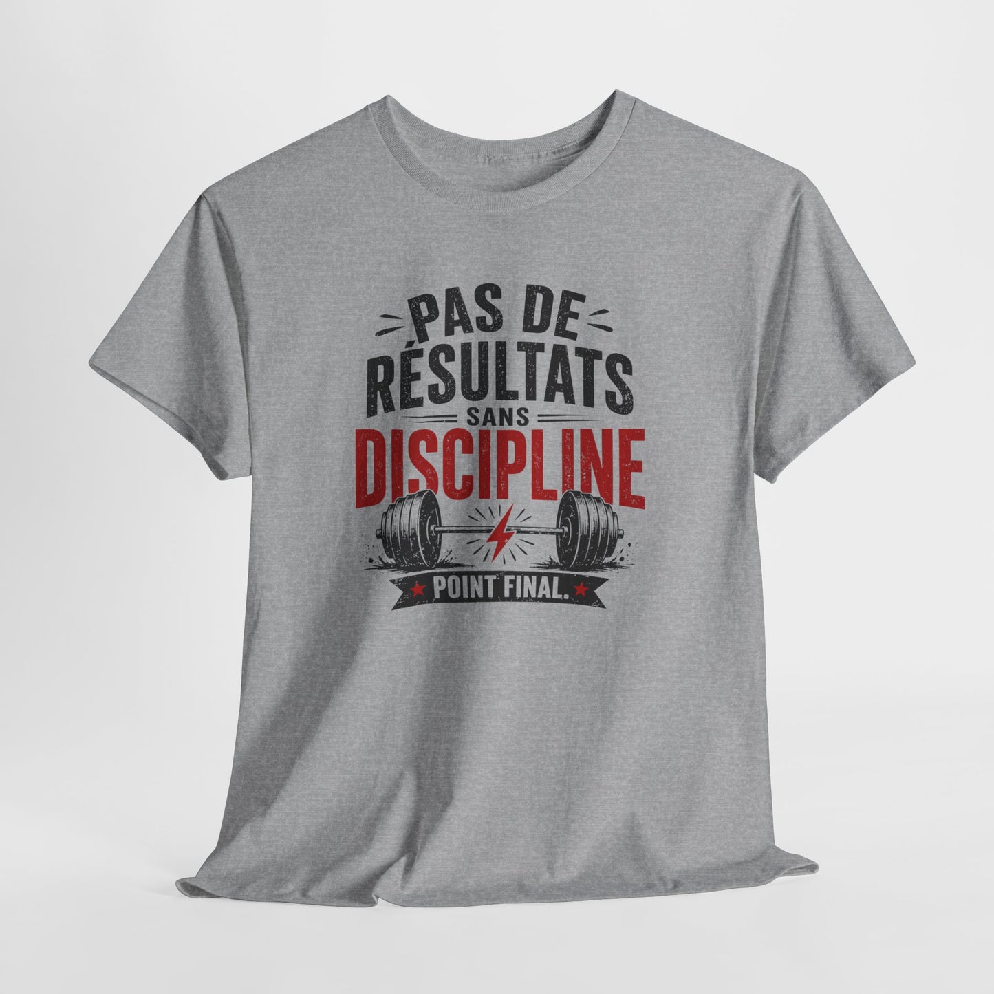 T-Shirt Musculation Discipline – Pas de Résultats Sans Discipline – Tee Shirt Fitness Motivation Gym Adulte Idée Cadeau Sport