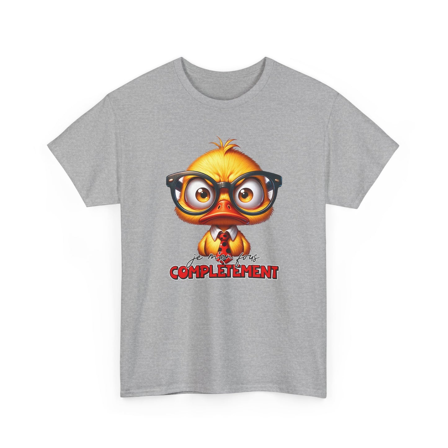 Tee Shirt Je M’En Fous Complètement – T-Shirt Humour Canard Rigolo – Cadeau Homme Femme Humour Décalé