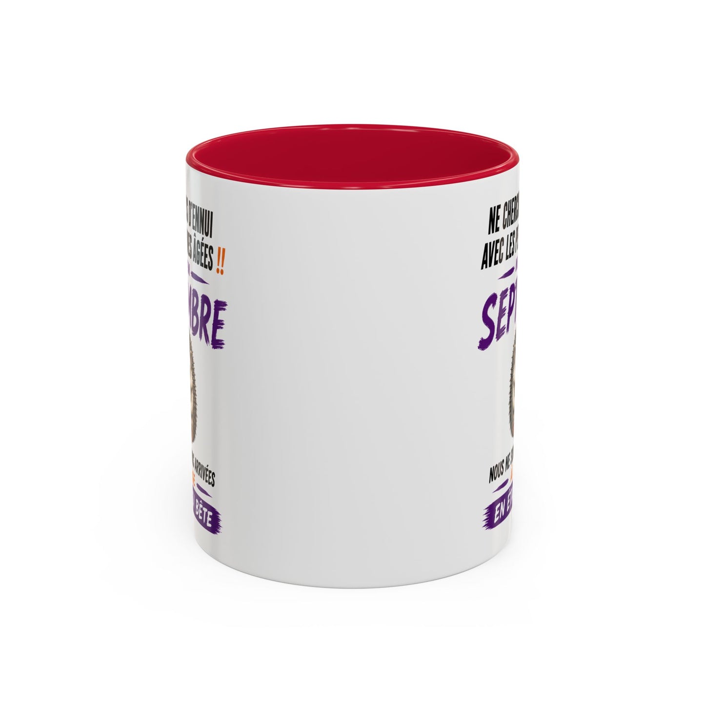 Tasse Humour Personnes Nées en Septembre – Mug Hérisson Drôle Senior Retraité – Cadeau Anniversaire Homme Femme 325ml