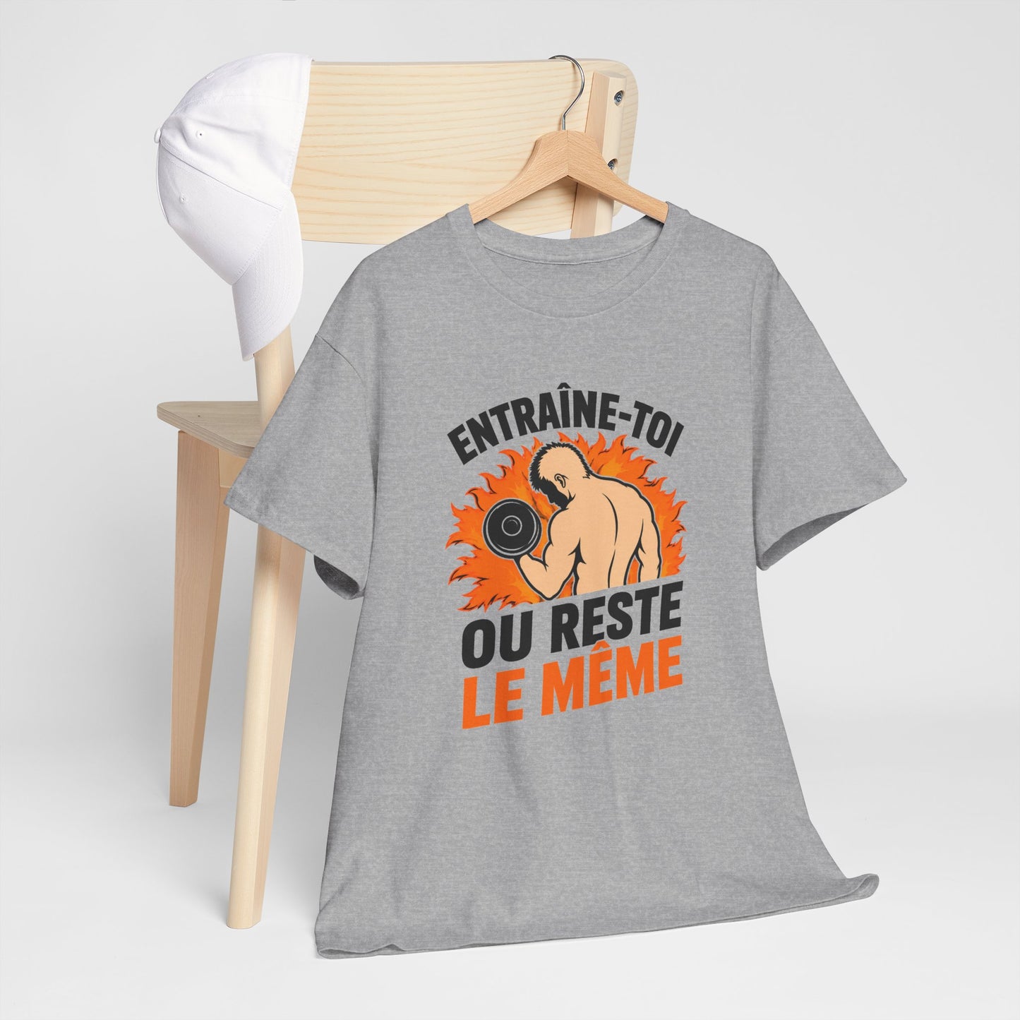 T-Shirt Homme Musculation Fitness – Entraînement Force Motivation Sport – Cadeau Muscu Homme
