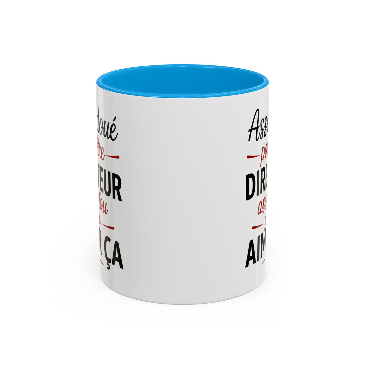 Mug Assez Doué pour Être Directeur Assez Fou pour Aimer Ça – Tasse Humour Directeur Homme – Cadeau Original Noir Bleu Rouge