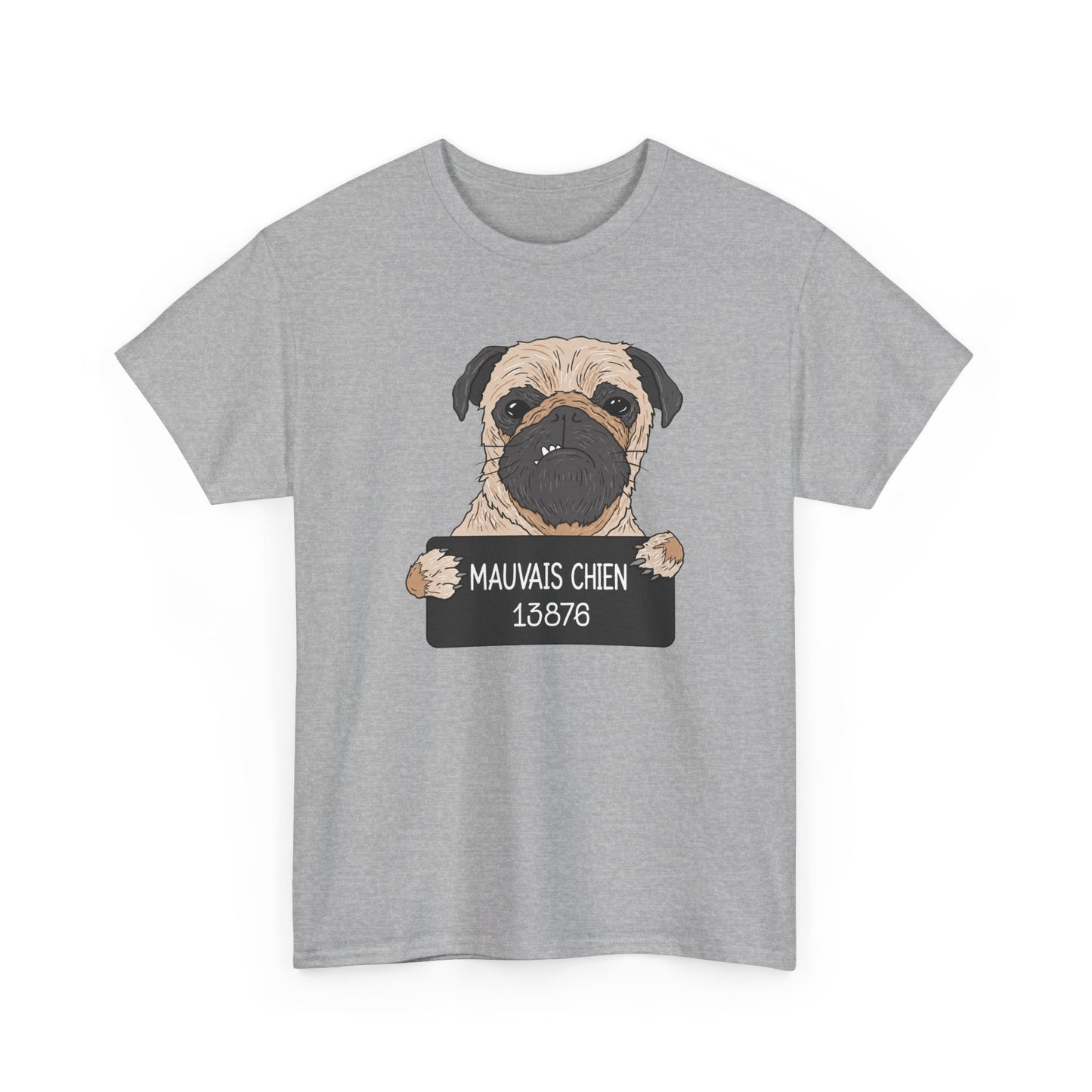 T-Shirt Carlin Homme et Femme – Cadeau Amoureux des Chiens – Humour Chien Drôle – Idée Cadeau Maître Maîtresse Propriétaire Carlin
