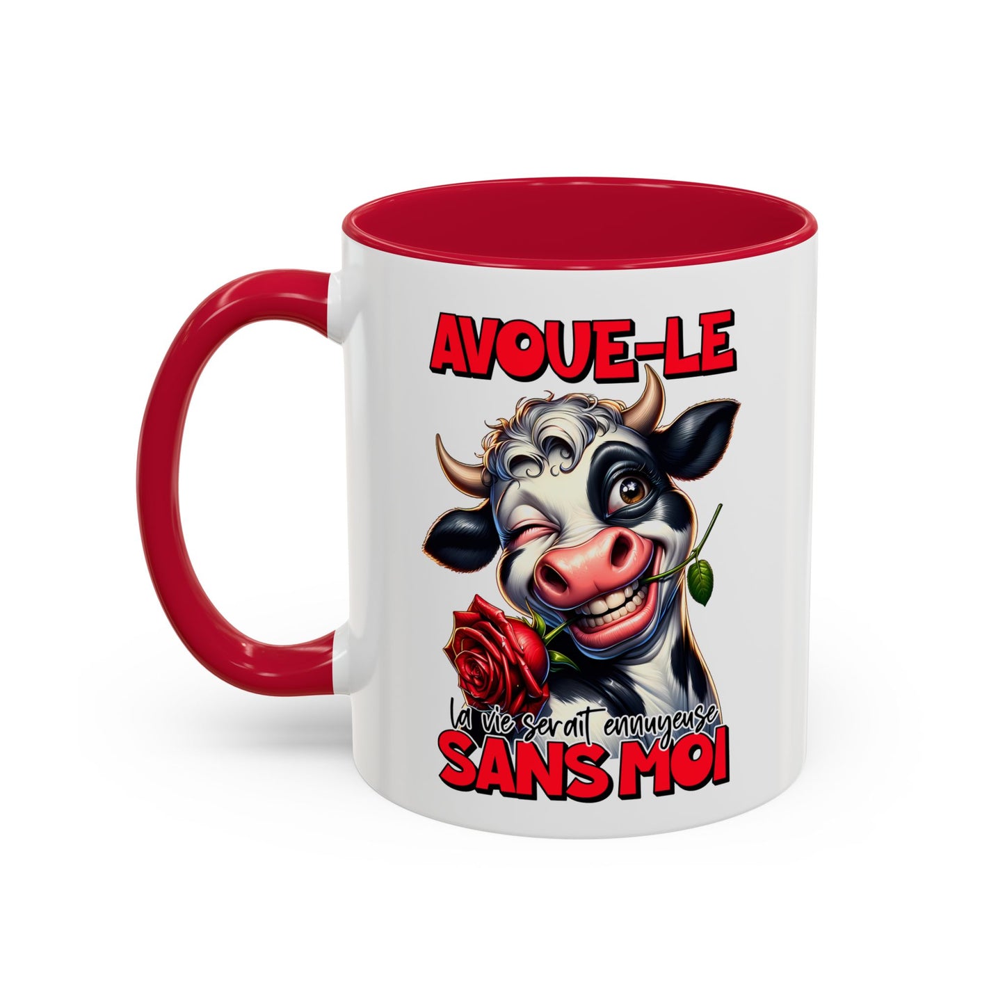 Tasse Avoue-Le La Vie Serait Ennuyeuse Sans Moi – Mug Vache Humour Drôle Femme Homme 325ml