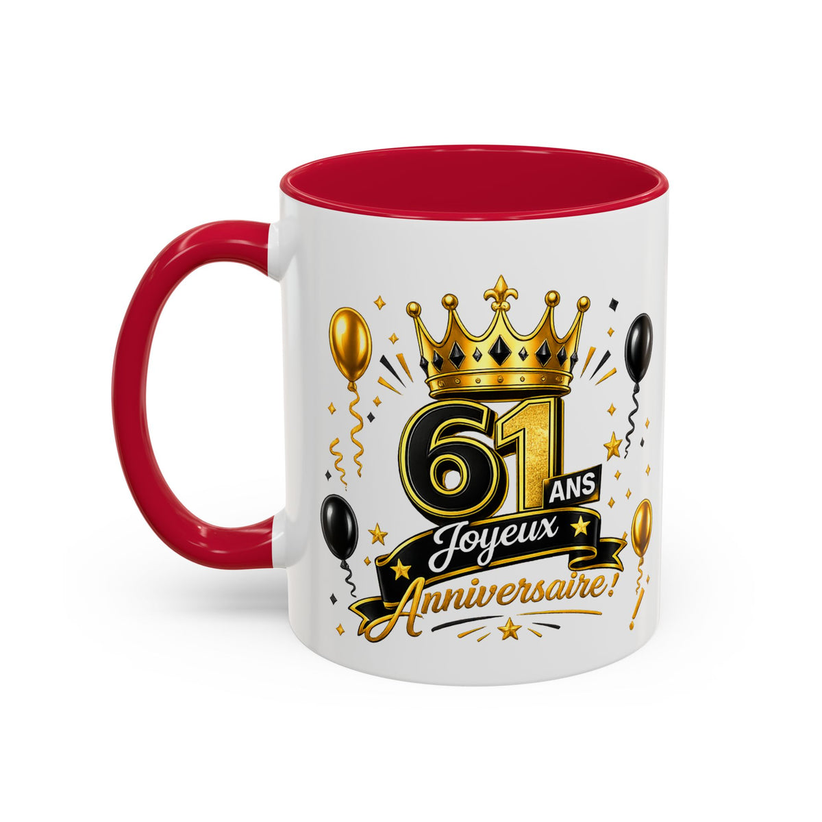 Mug Joyeux 61 Ans – Tasse Anniversaire 61 Ans – Cadeau Original pour Femme Homme – Idée Cadeau 61e Anniversaire