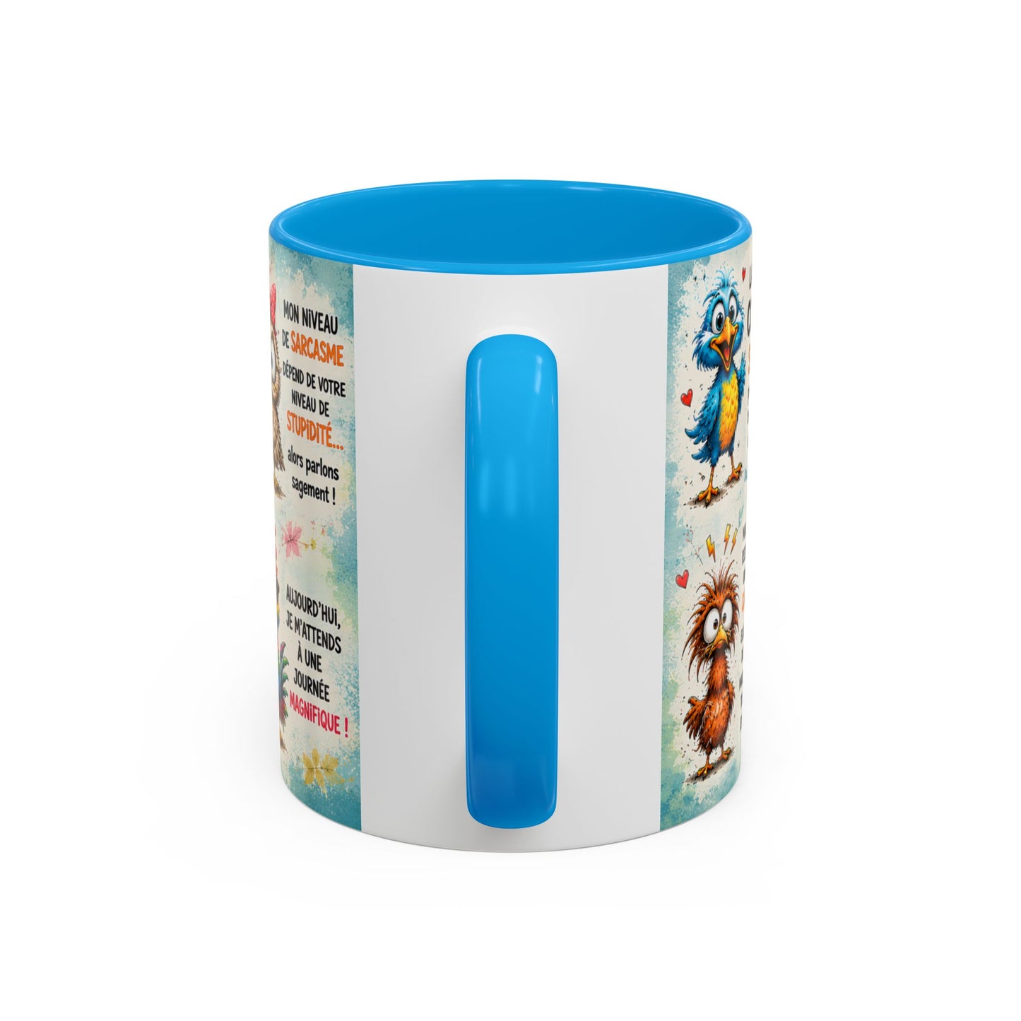 Tasse Humour Sarcasme Oiseaux Drôles – Mug Citations Humoristiques et Animaux Cartoon – Cadeau Original 325ml