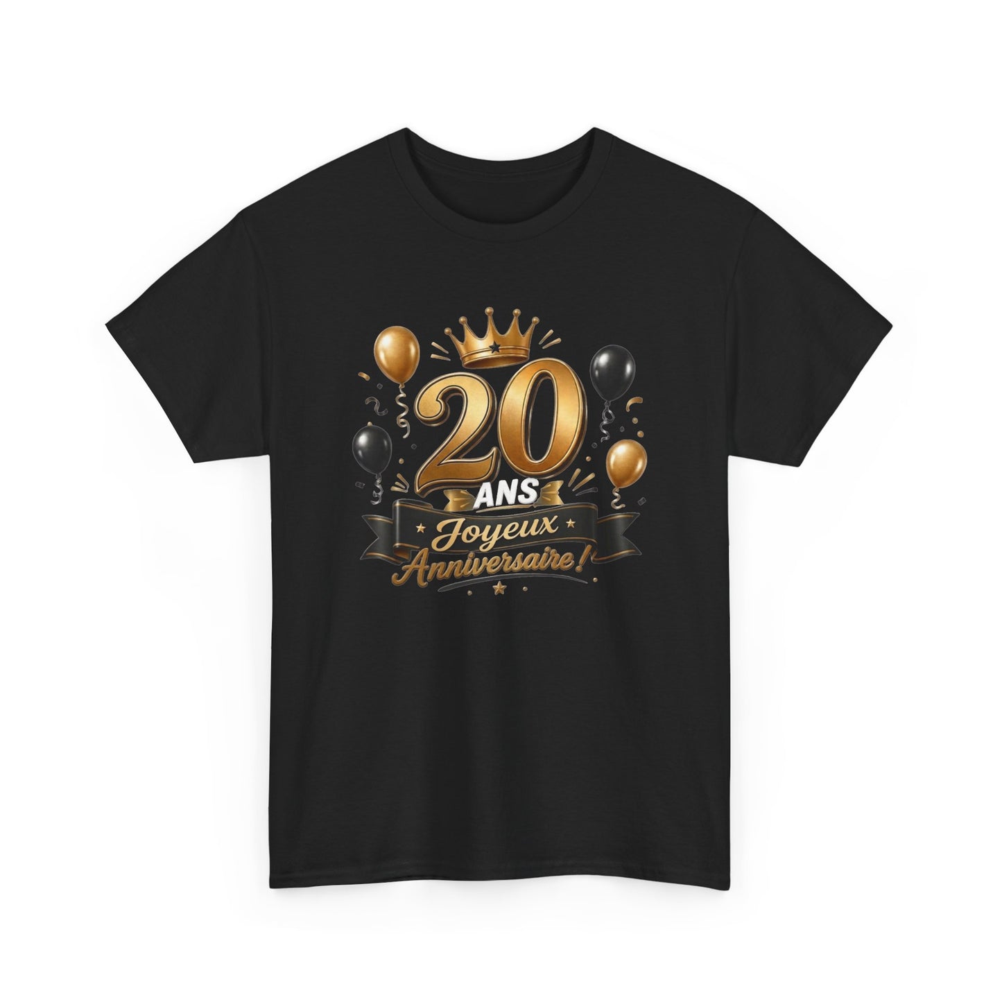 Tee Shirt Anniversaire 20 Ans Homme et Femme Joyeux Anniversaire Cadeau 20 Ans Idée Cadeau Adulte