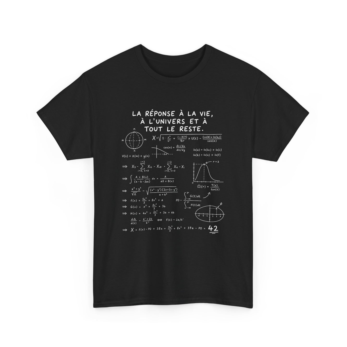 Tee-Shirt La Réponse à la Vie à l’Univers et à Tout le Reste 42 – Cadeau Geek Homme Femme Mathématiques Science