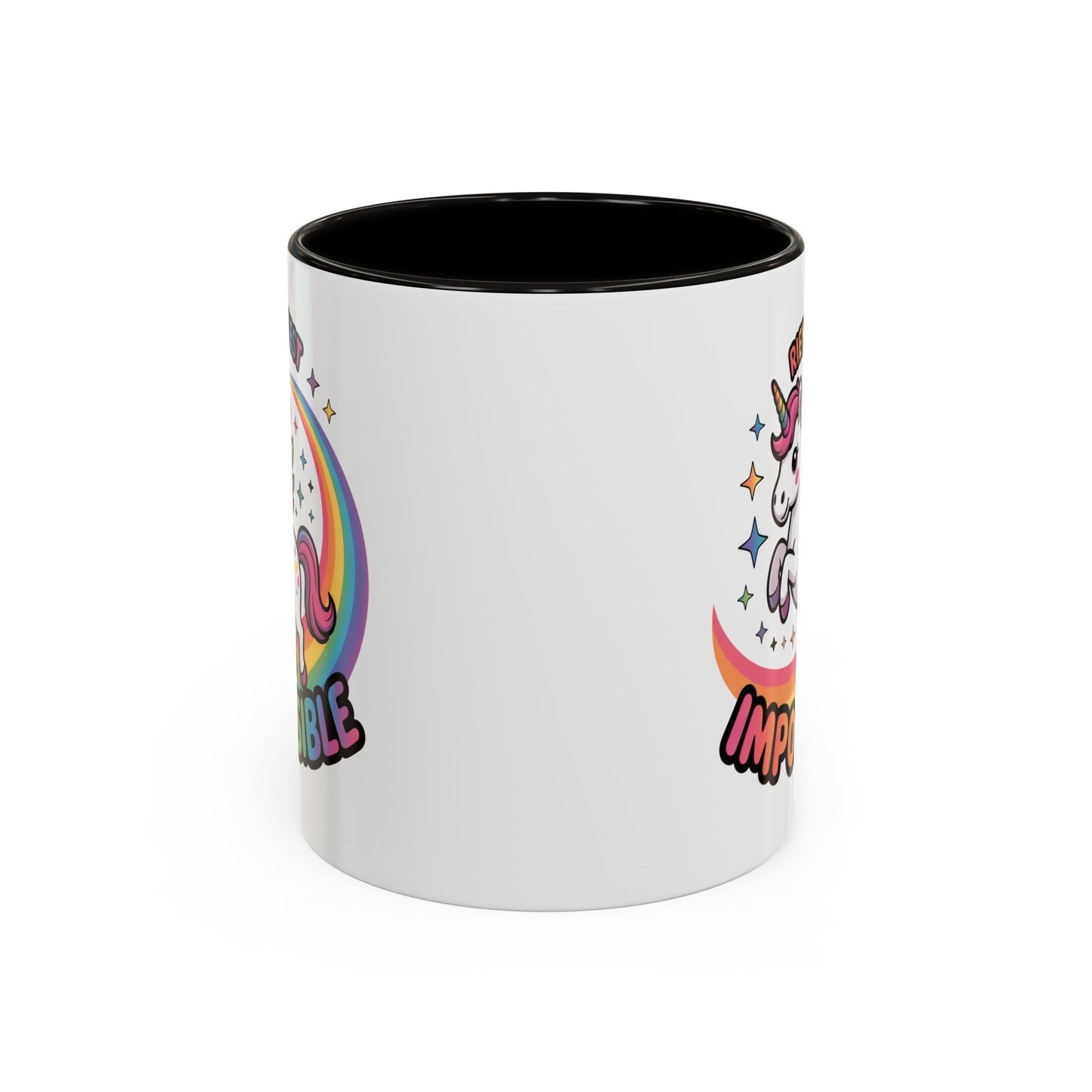 Tasse Licorne Motivation “Rien n’est impossible” – Mug Inspirant Arc-en-ciel Fantaisie – Cadeau Positif