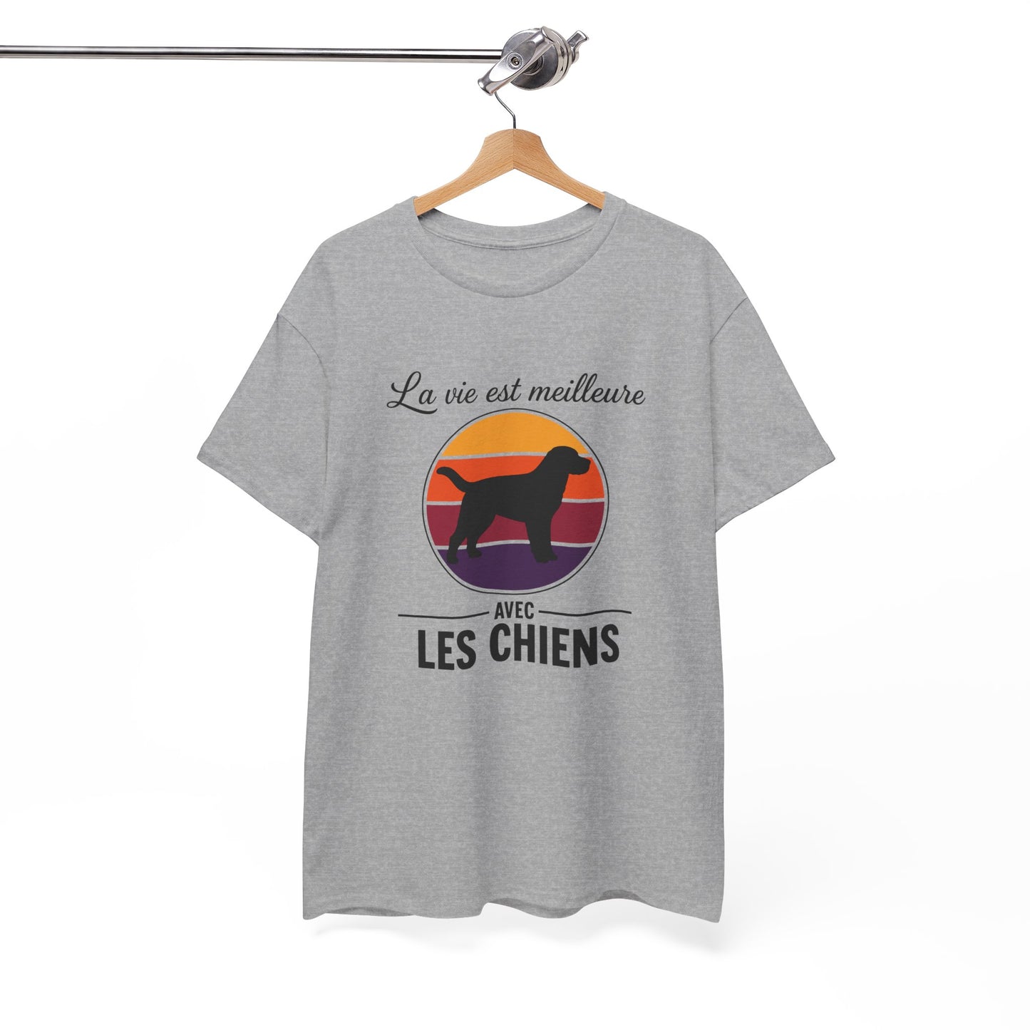 T-Shirt Chien Homme et Femme – Cadeau Amoureux des Chiens – Passion Animaux Compagnon Canin – Idée Cadeau Maître Maîtresse Chien