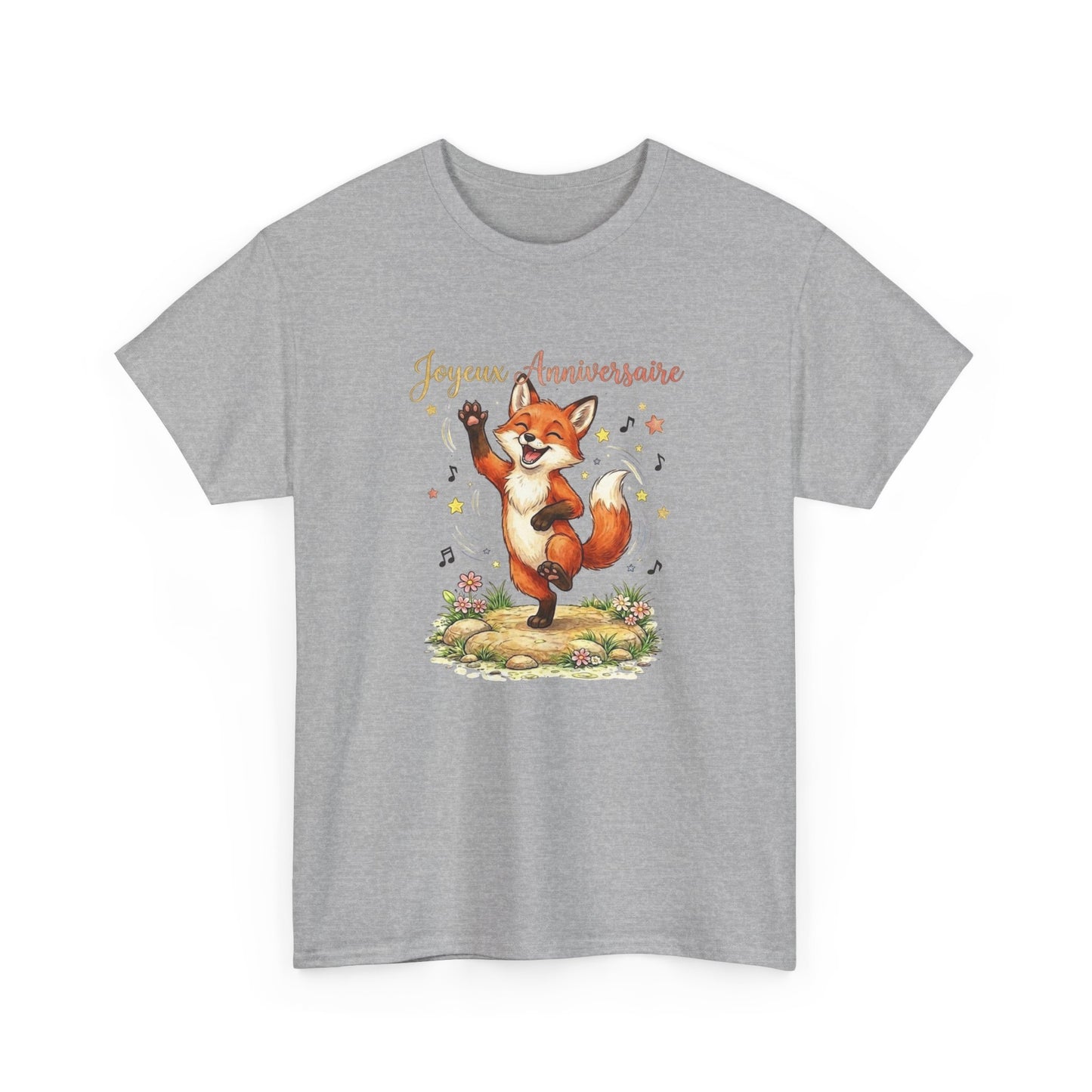 Tee Shirt Homme et Femme Anniversaire Renard Rigolo Animal Mignon Cadeau Original Humour Fête