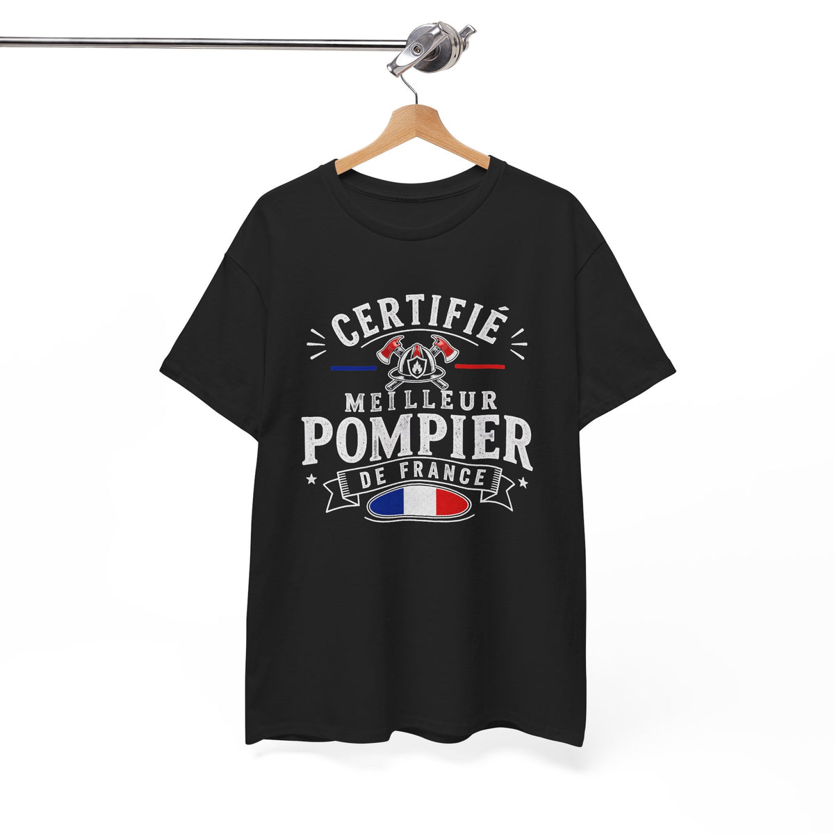 Tee Shirt Pompier Homme – Certifié Meilleur Pompier de France – T-Shirt Métier Sapeur Pompier Cadeau Original