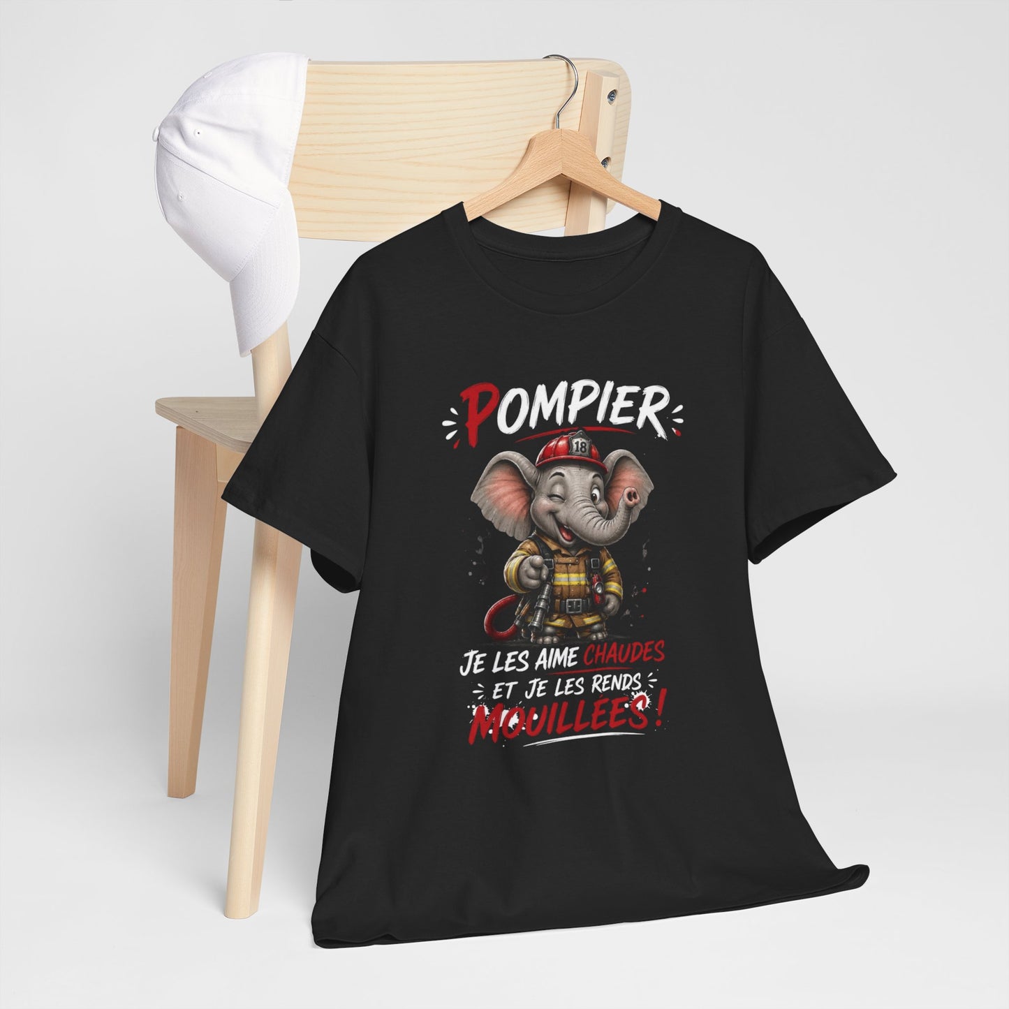 Tee-Shirt Pompier Je Les Aime Chaudes Et Je Les Rends Mouillées – Cadeau Humour Sapeur-Pompier Homme Adulte