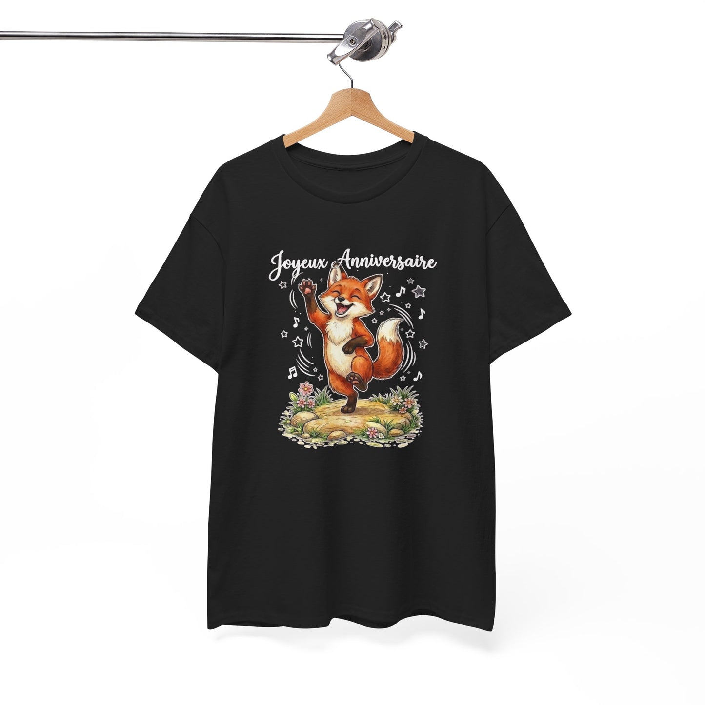 Tee Shirt Homme et Femme Anniversaire Renard Rigolo Animal Mignon Cadeau Original Humour Fête