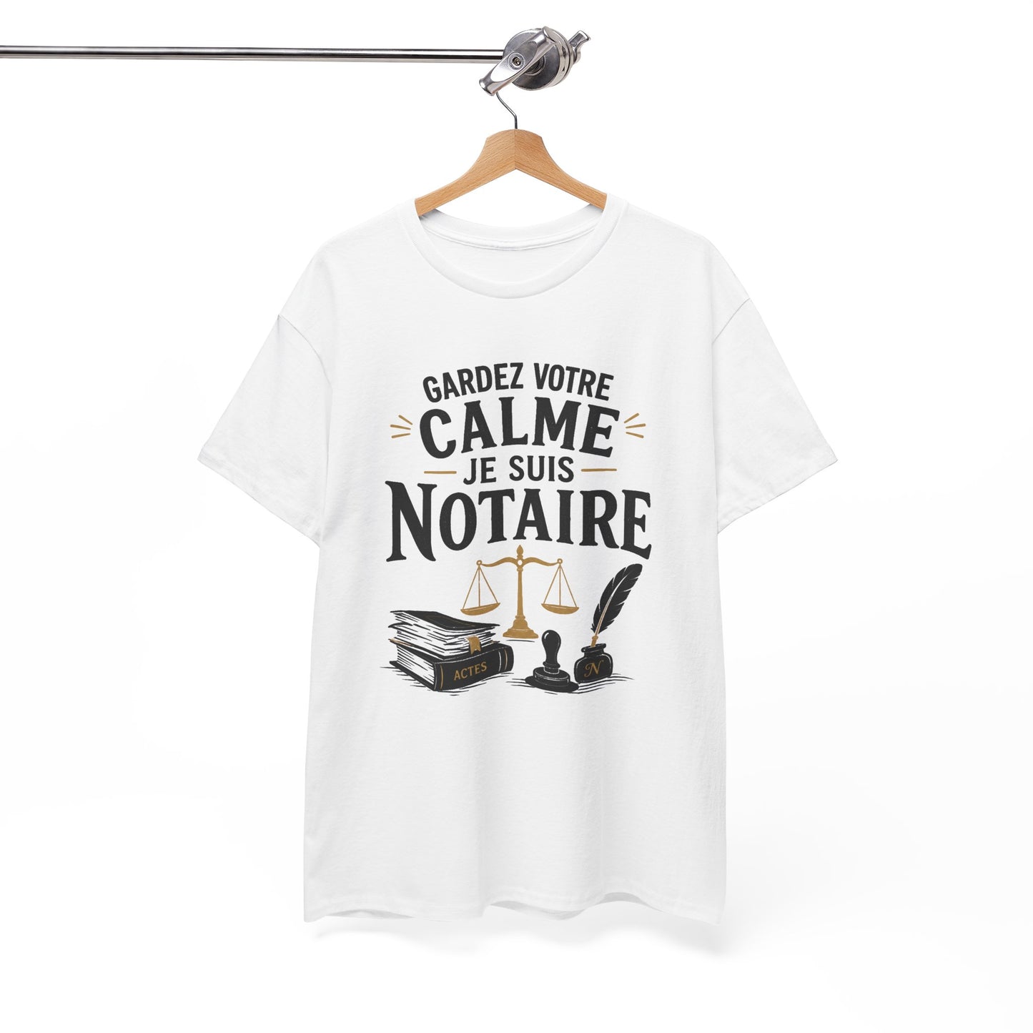 Tee Shirt Homme et Femme Notaire Humour Métier Juridique Cadeau Professionnel Droit Justice Étude Notariale