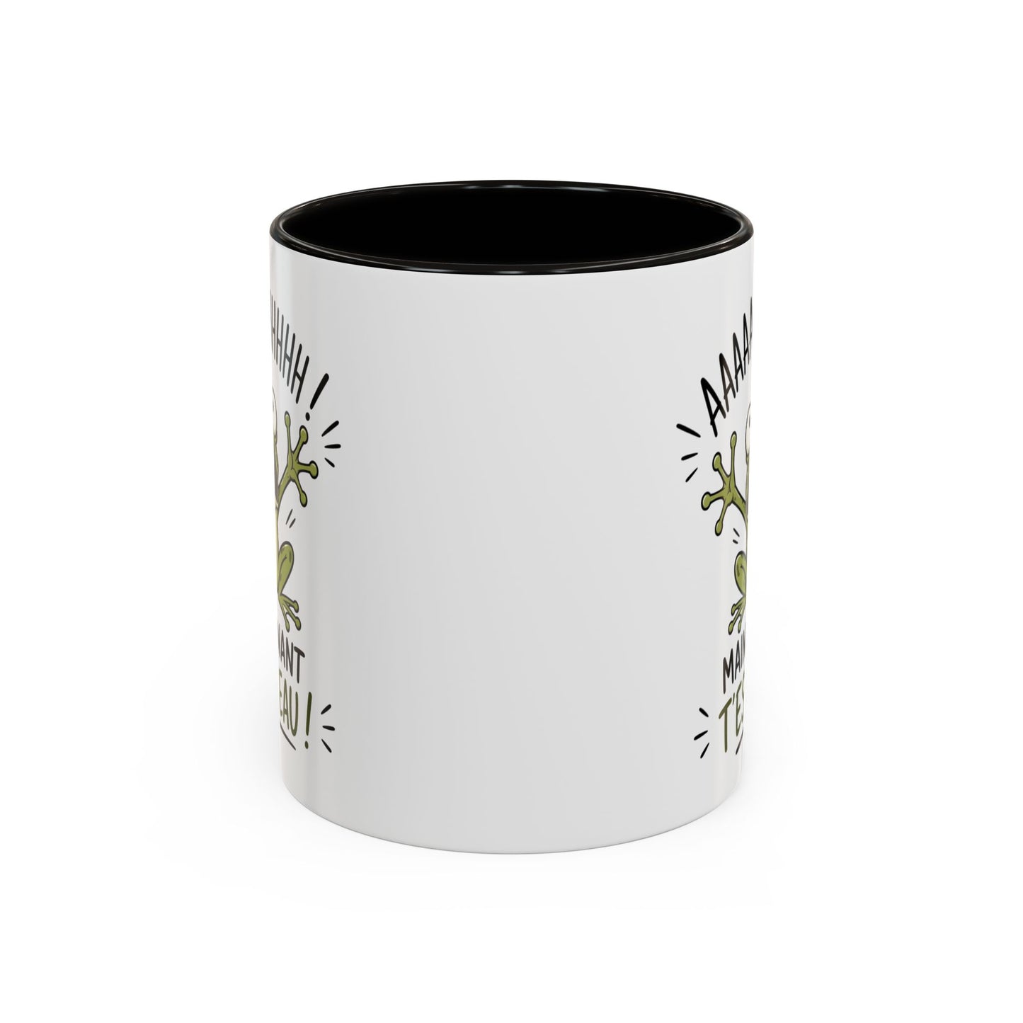Mug Grenouille Drôle – “Maintenant T’es Beau” – Tasse Humour Animal et Réveil – Cadeau Original Homme Femme – Céramique 325ml Noir Bleu Rouge