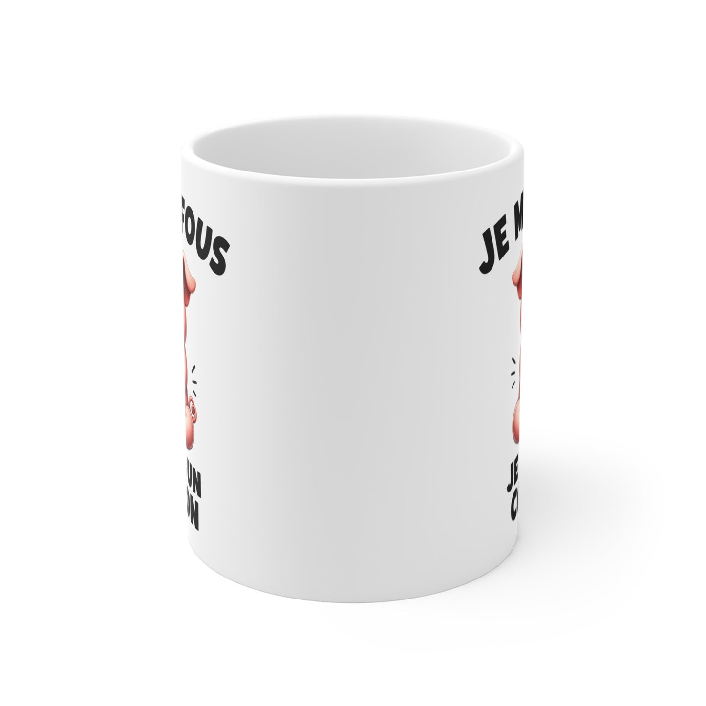 Tasse Je M’en Fous Je Suis Un Cochon – Mug Humour Cochon Mignon et Grincheux – Cadeau Homme Femme 325ml