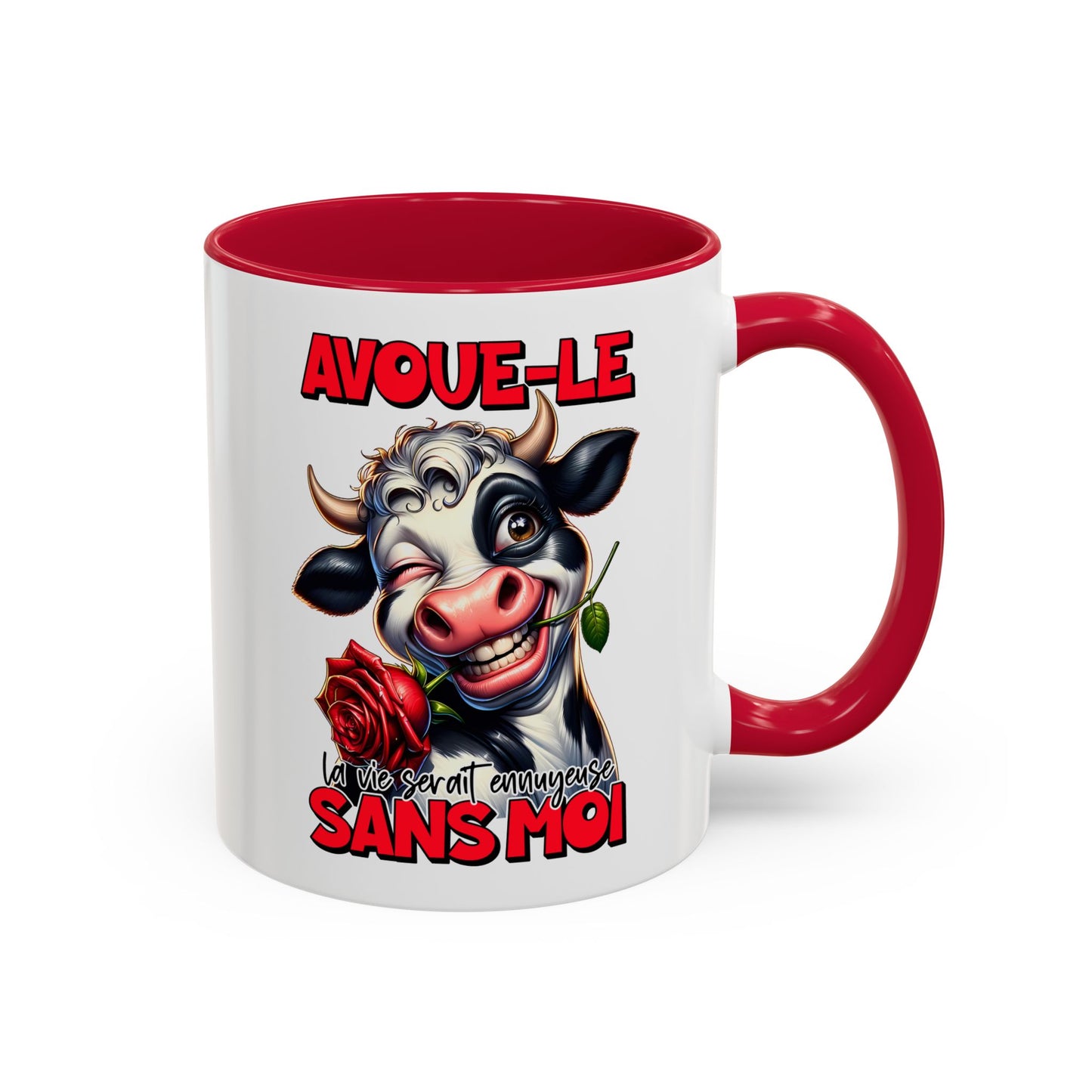 Tasse Avoue-Le La Vie Serait Ennuyeuse Sans Moi – Mug Vache Humour Drôle Femme Homme 325ml